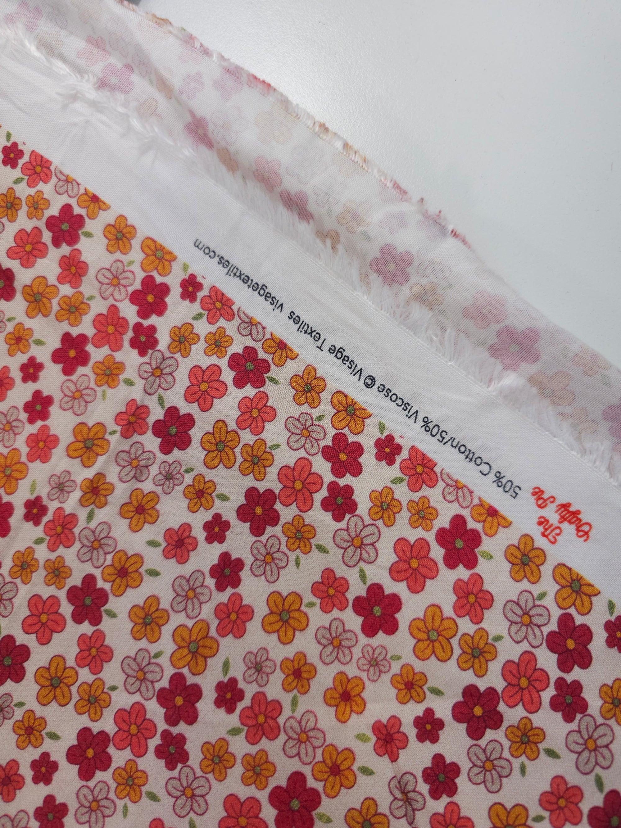 Pink Ditsy Floral Cotton Viscose *THE CRAFTY PIE*