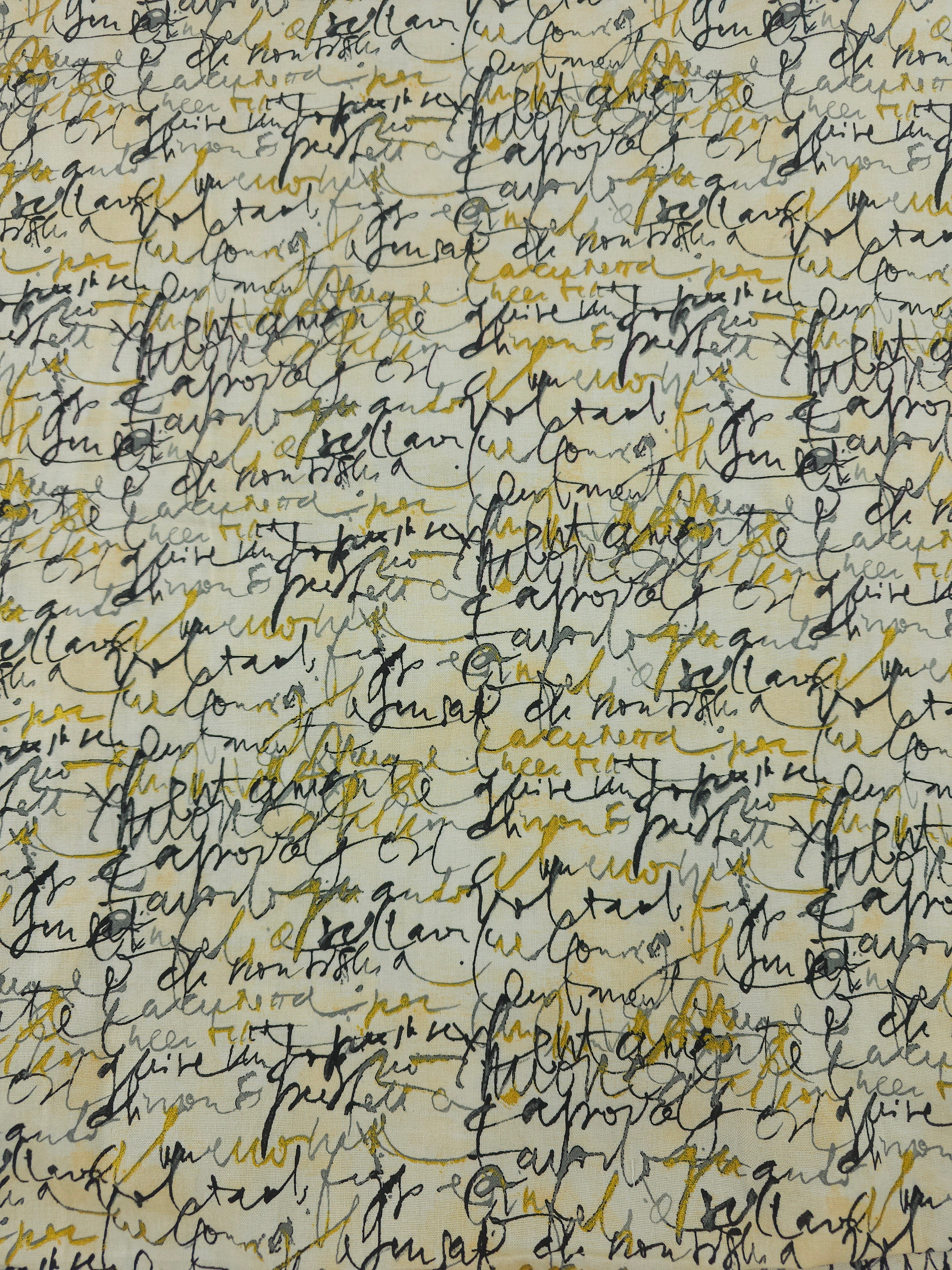 Golden writing Cotton- 1m piece