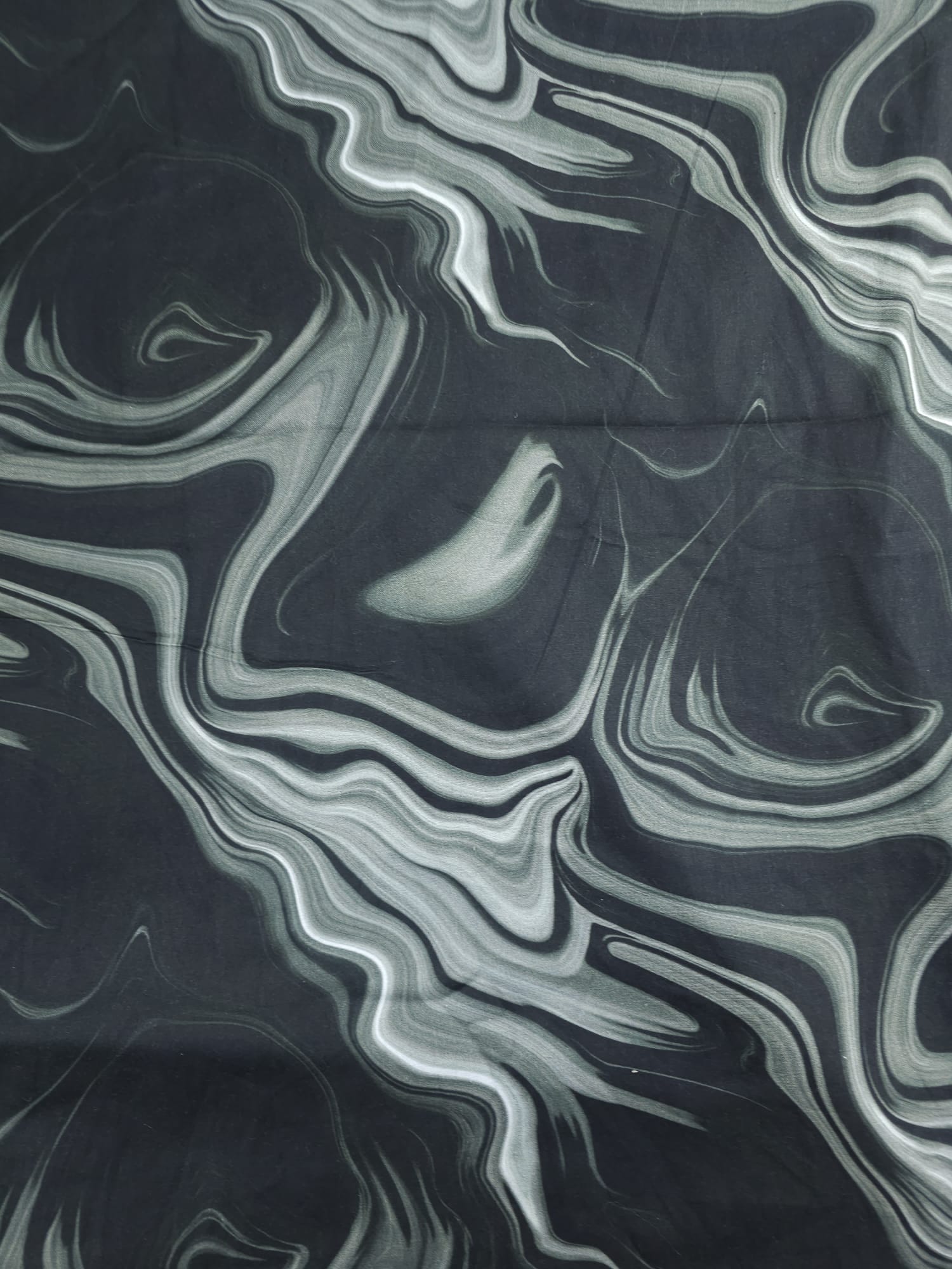 Black Fluid Art Cotton (Various Sizes)