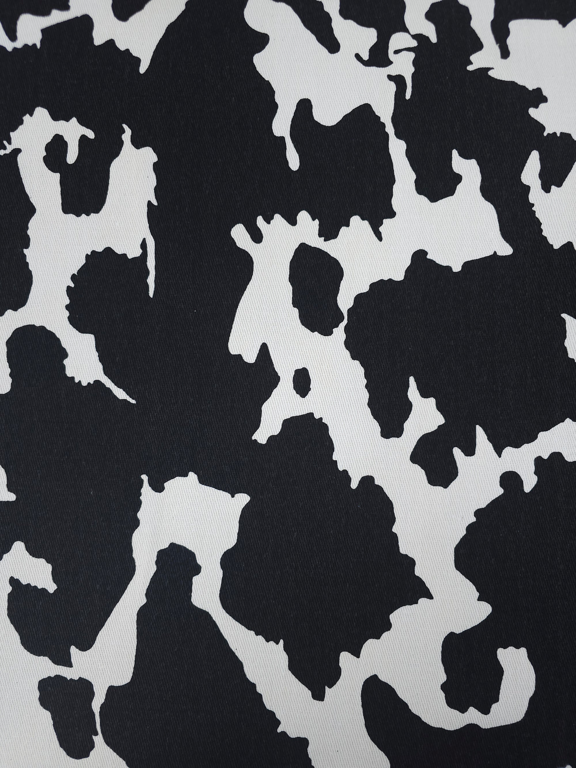 Black/White Cow Denim