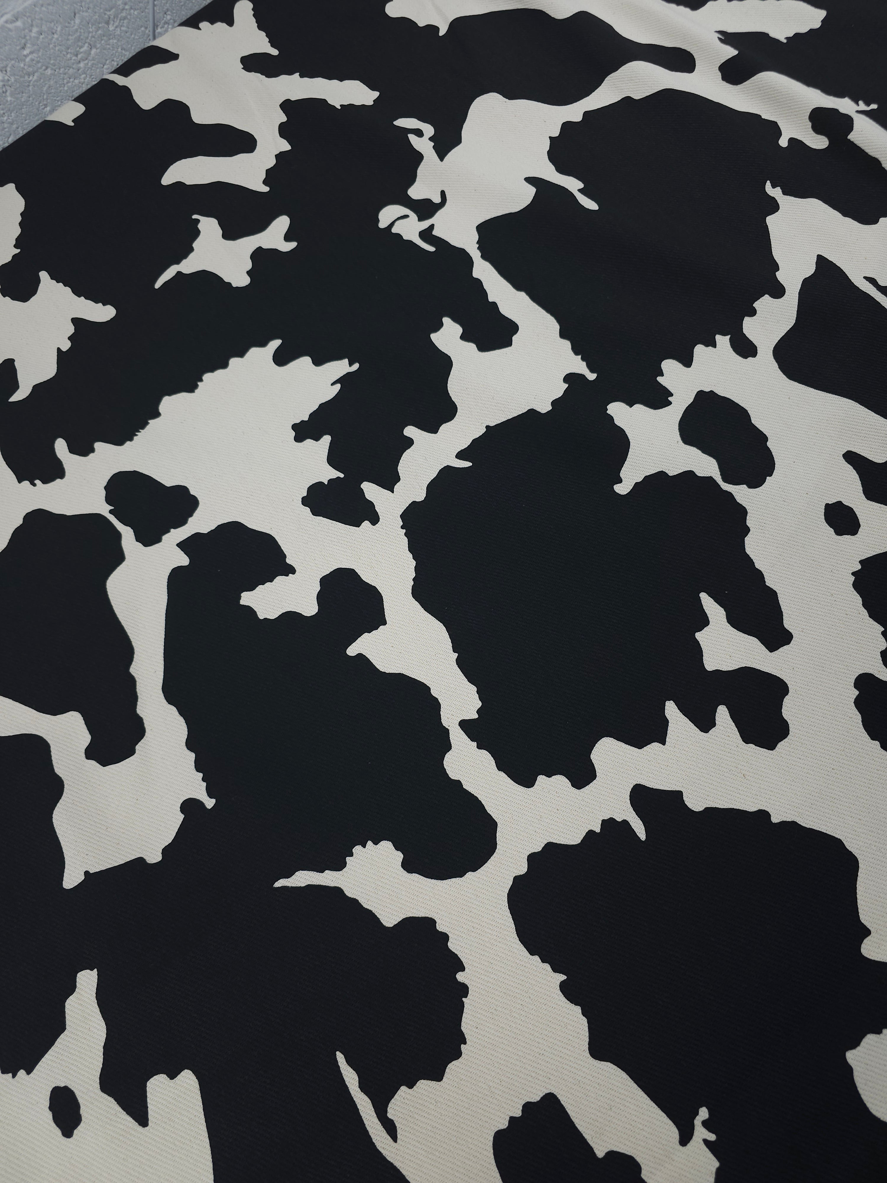 Black/Ivory Cow Denim