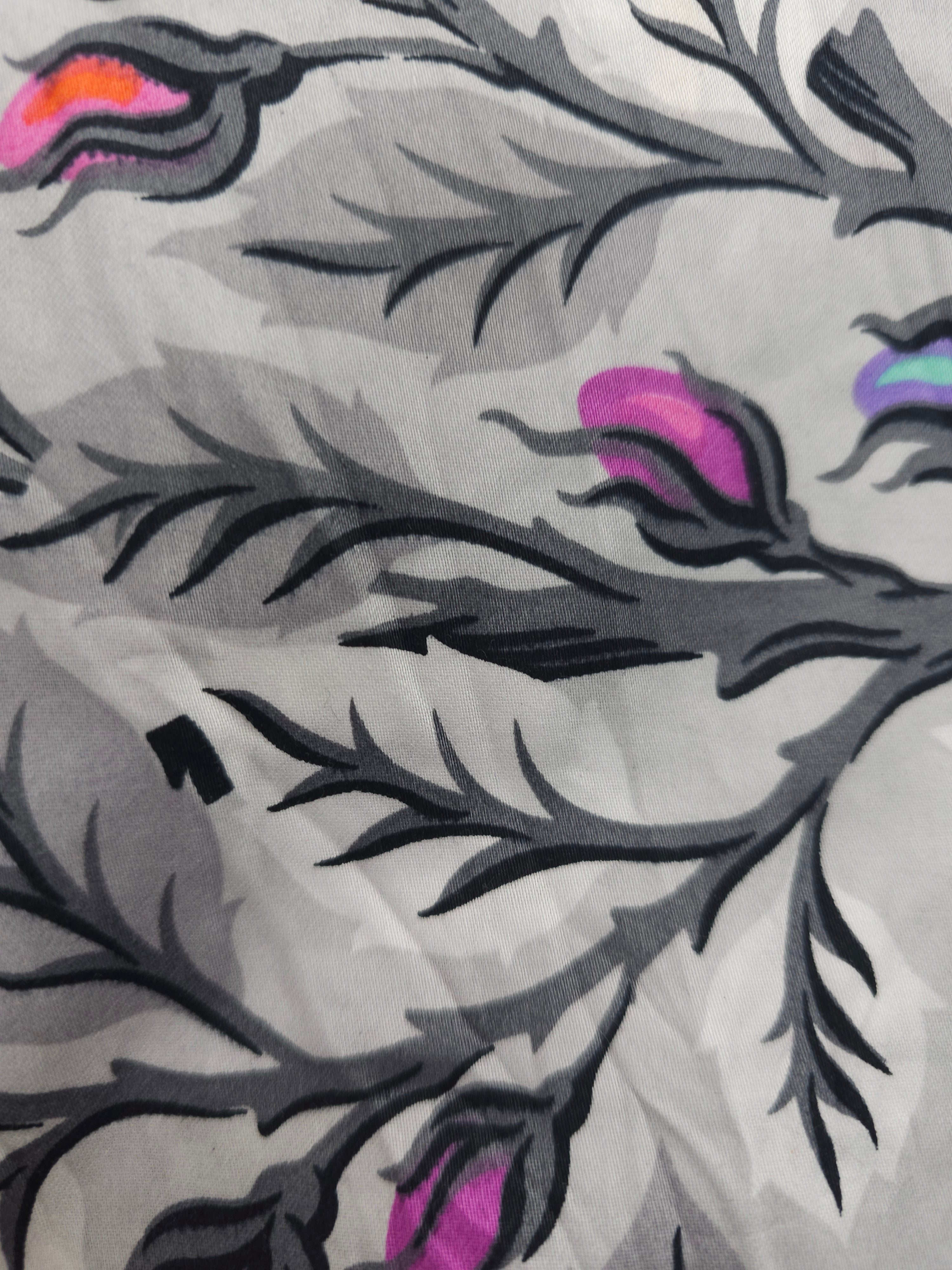 Light grey rainbow thistle Cotton sateen- 2.7m piece