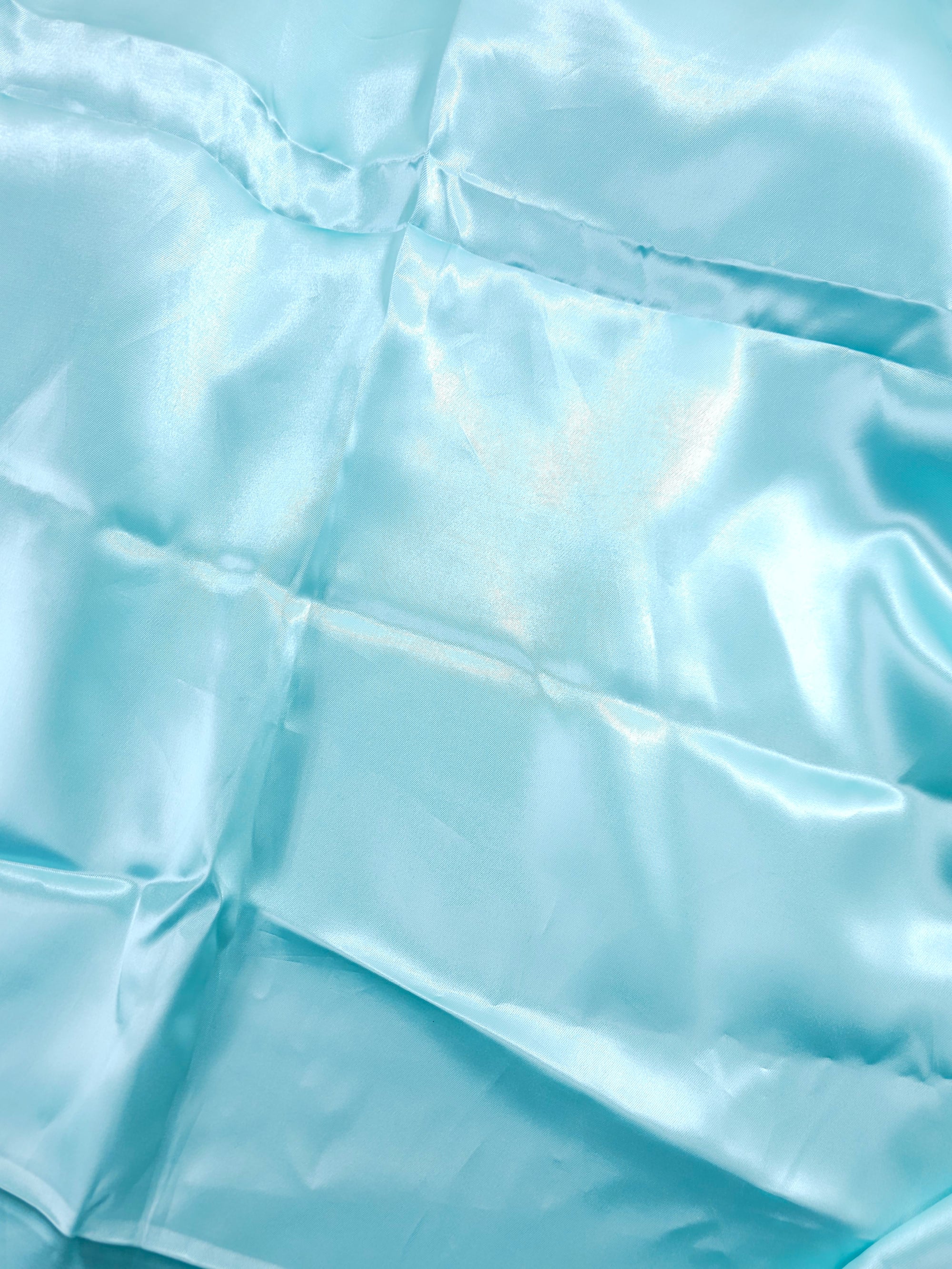 Light Blue Satin (Defect - Black Marks) - 2.1m Piece