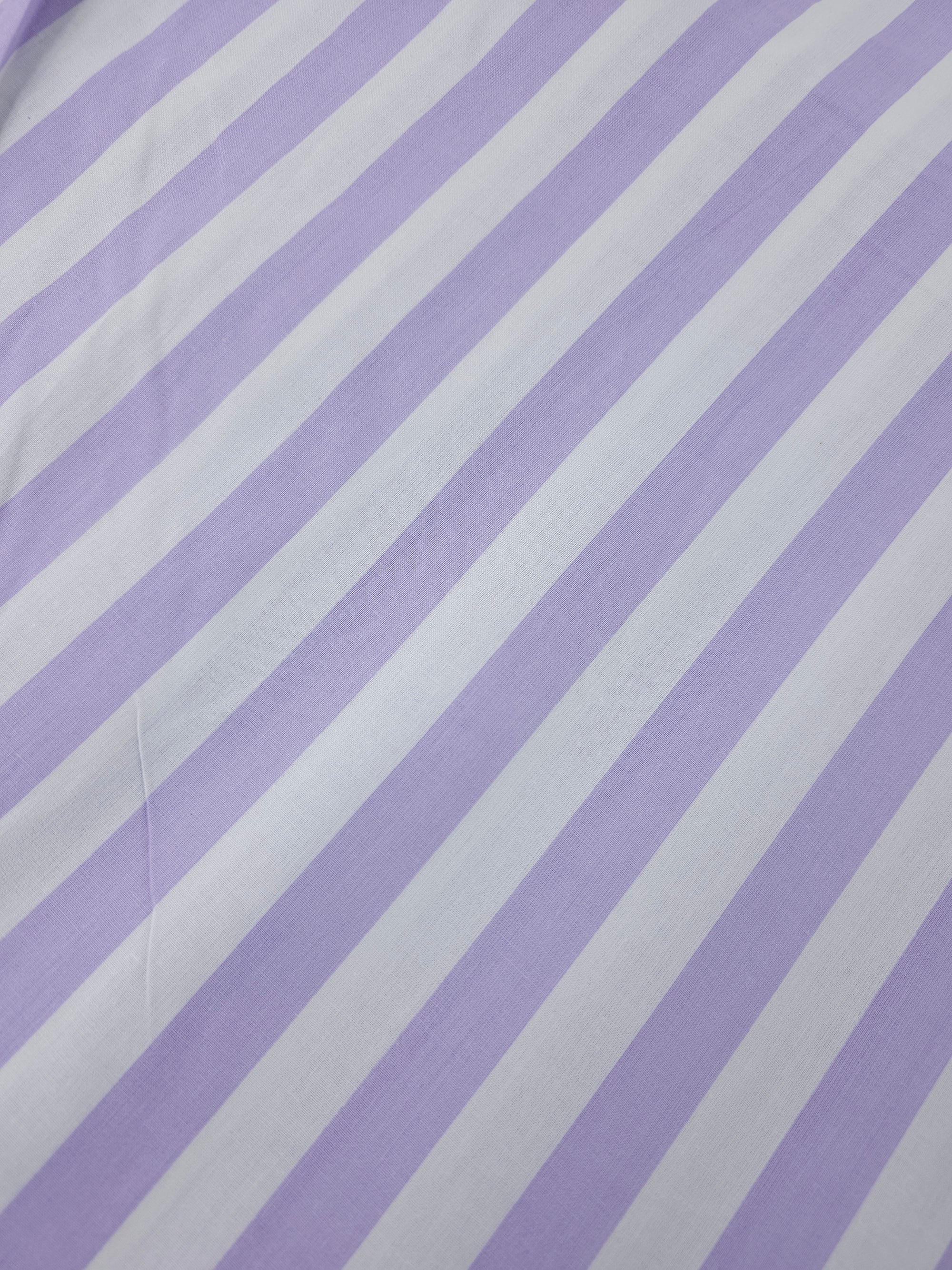 Lavender Large Stripe 100% Cotton *EXTRA WIDE*