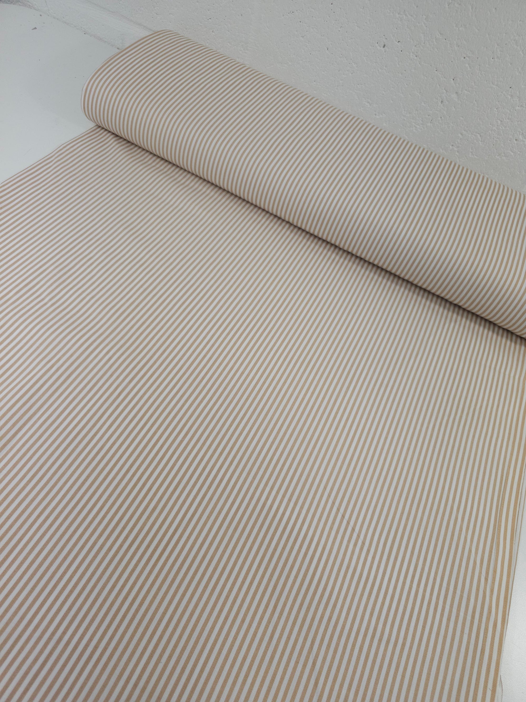 Beige Stripe 100% Cotton 105" *EXTRA WIDE*