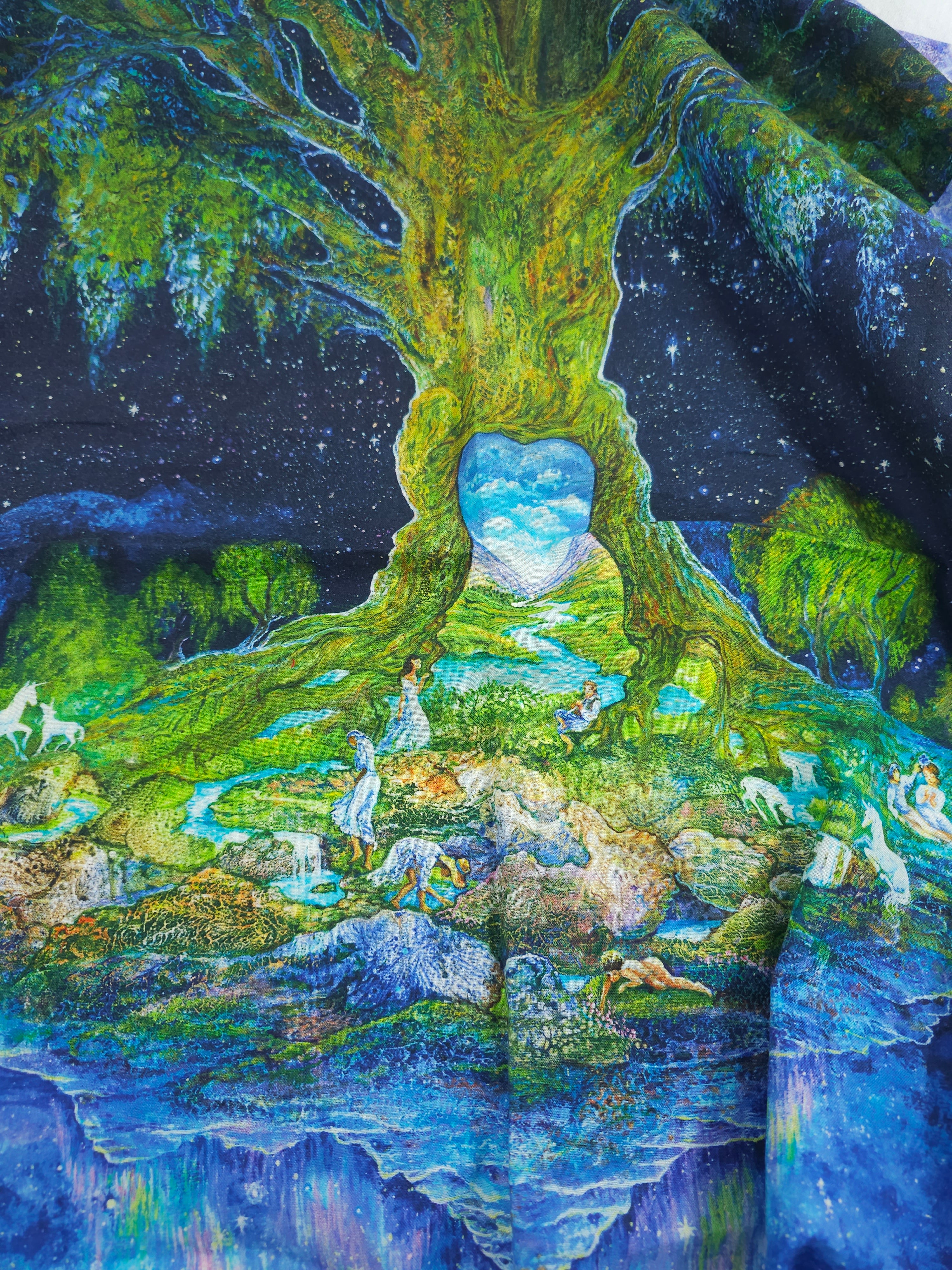 Tree of life Cotton panel- 0.9m piece