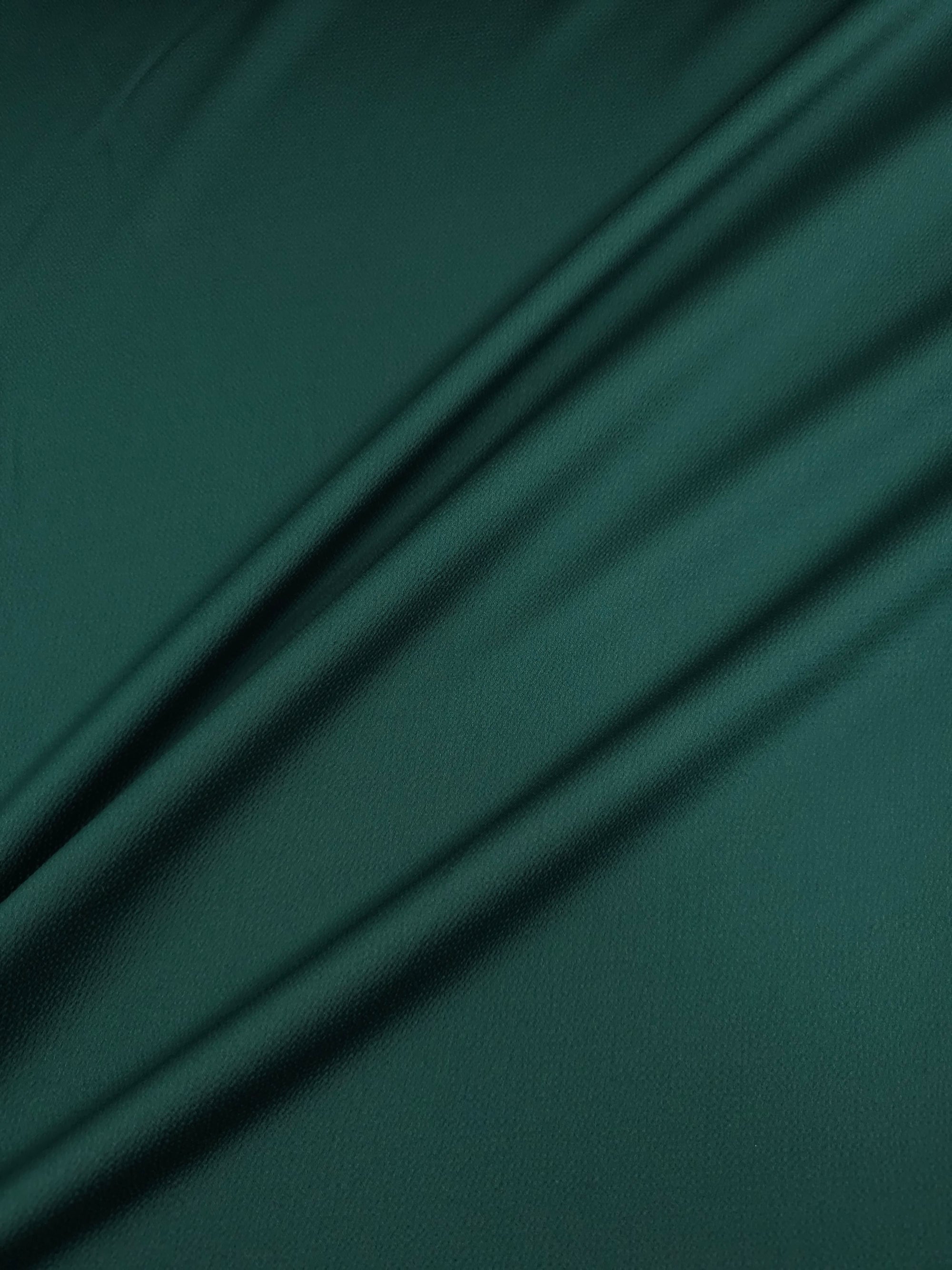 Bottle Green Bubble Matte Poly Satin