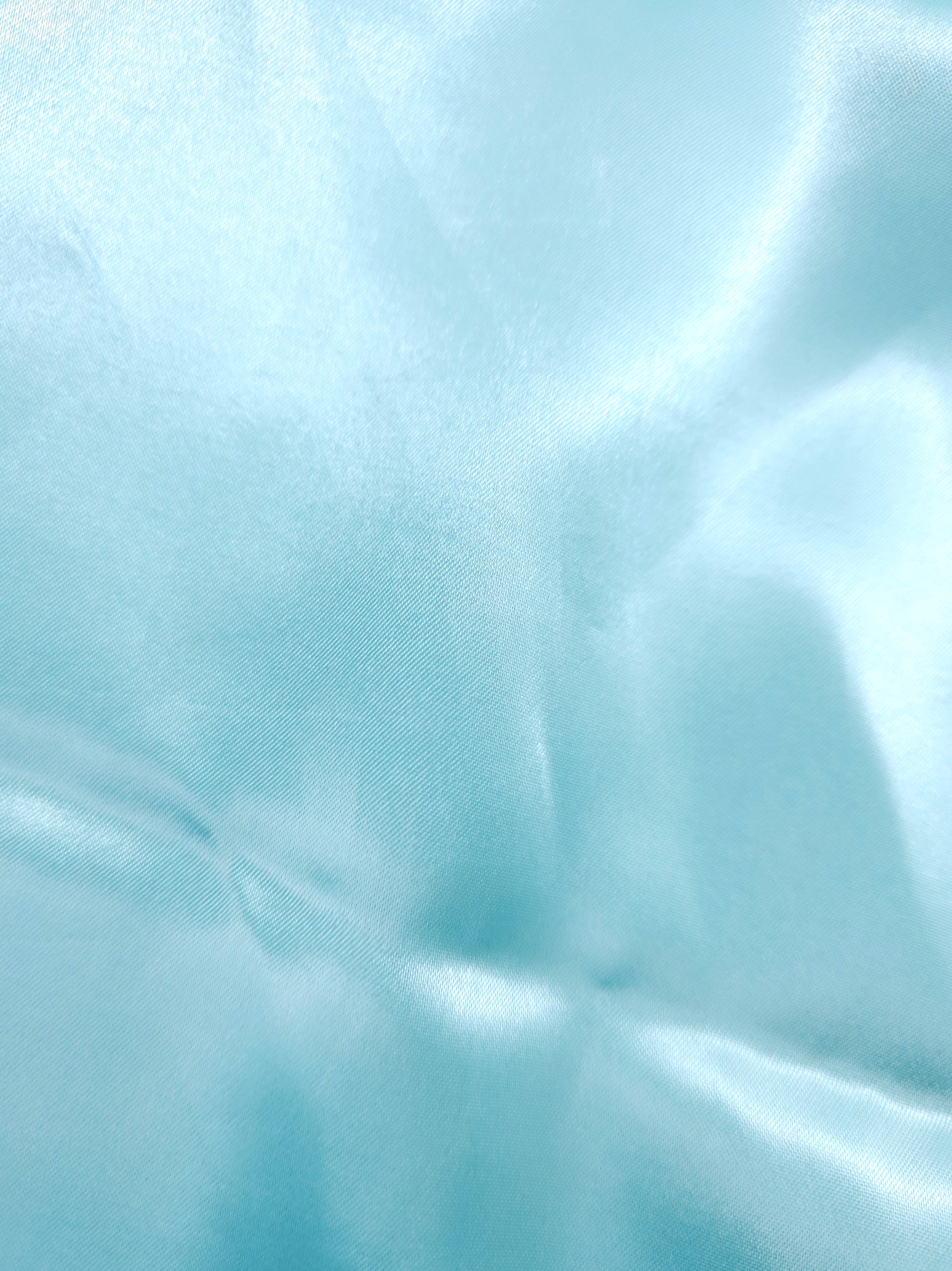 Light Blue Satin (Defect - Black Marks) - 2.1m Piece