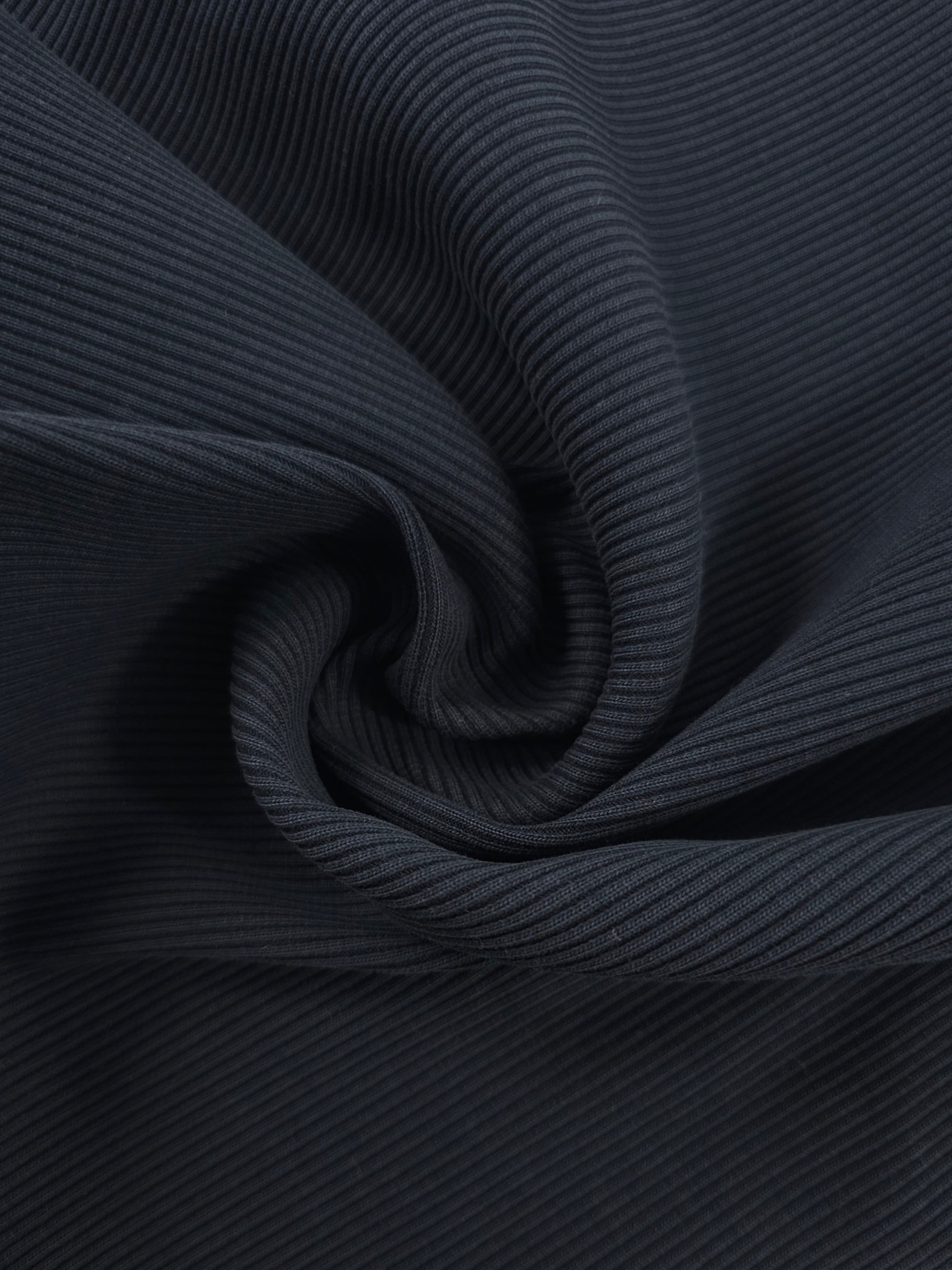 Black Knit Heavy Ribbing - 25cm Piece - Gymshark