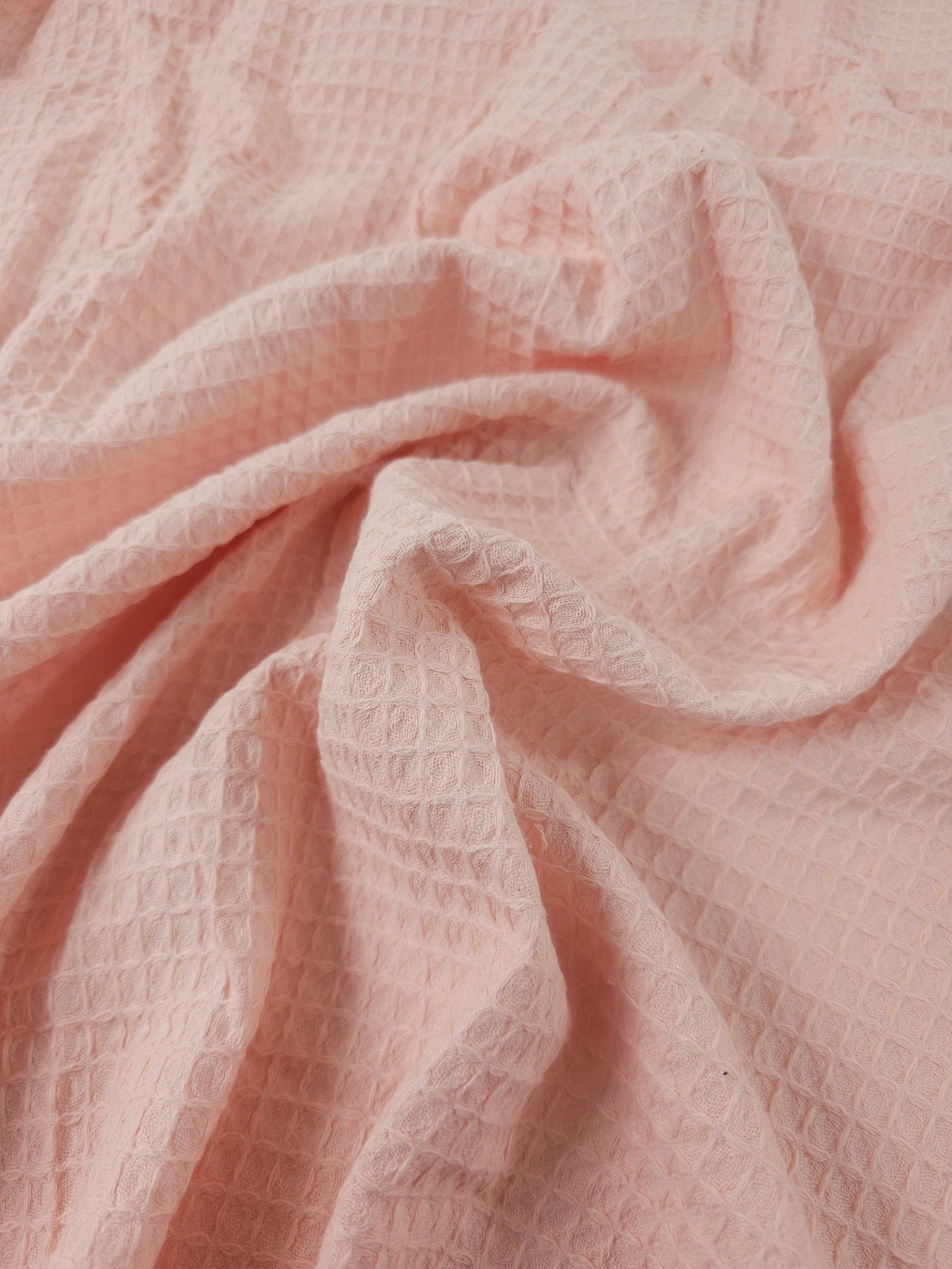 Baby Pink Waffle Cotton *EXTRA WIDE*