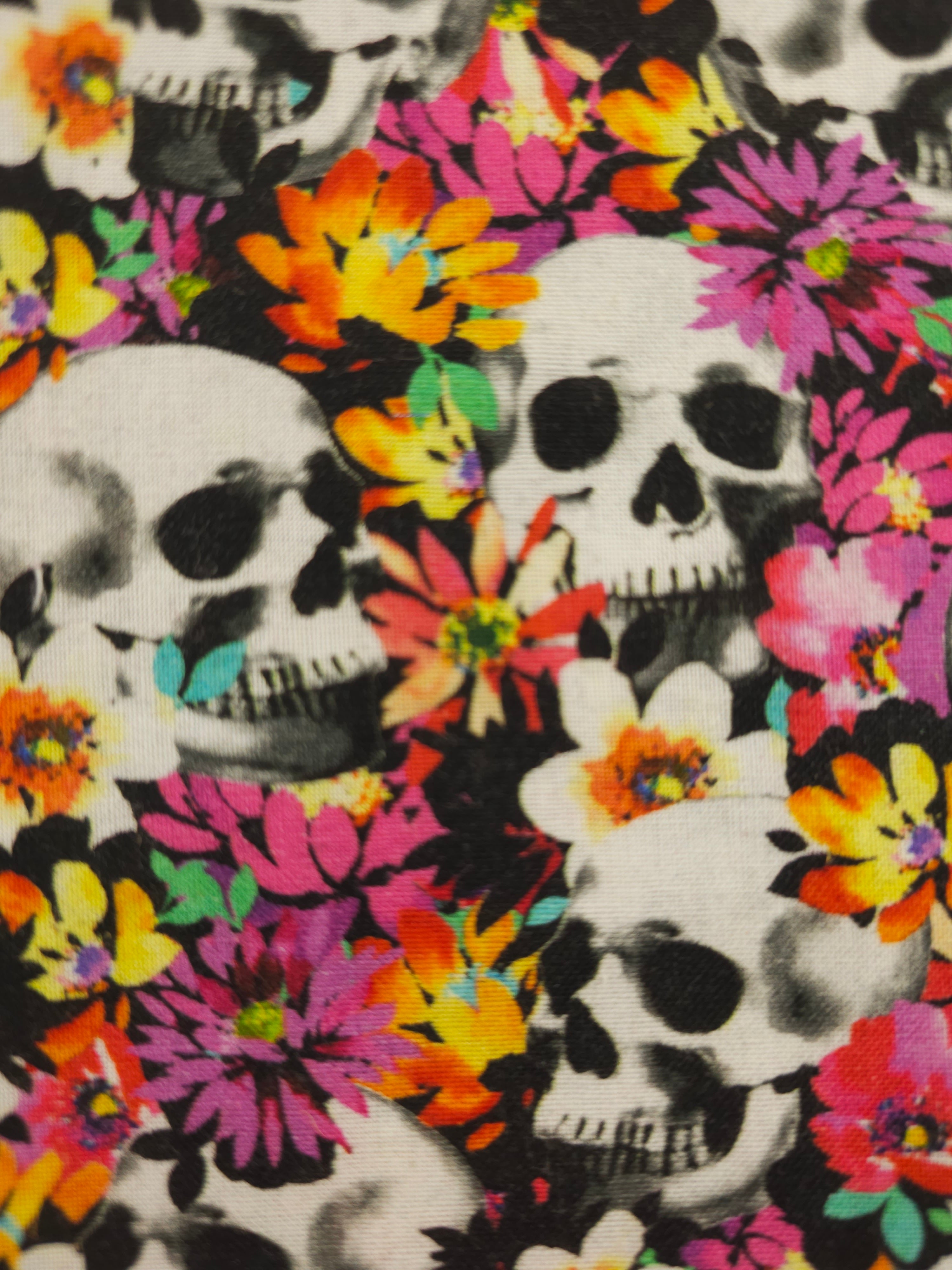 Floral Skull 100% Cotton (Various Sizes)