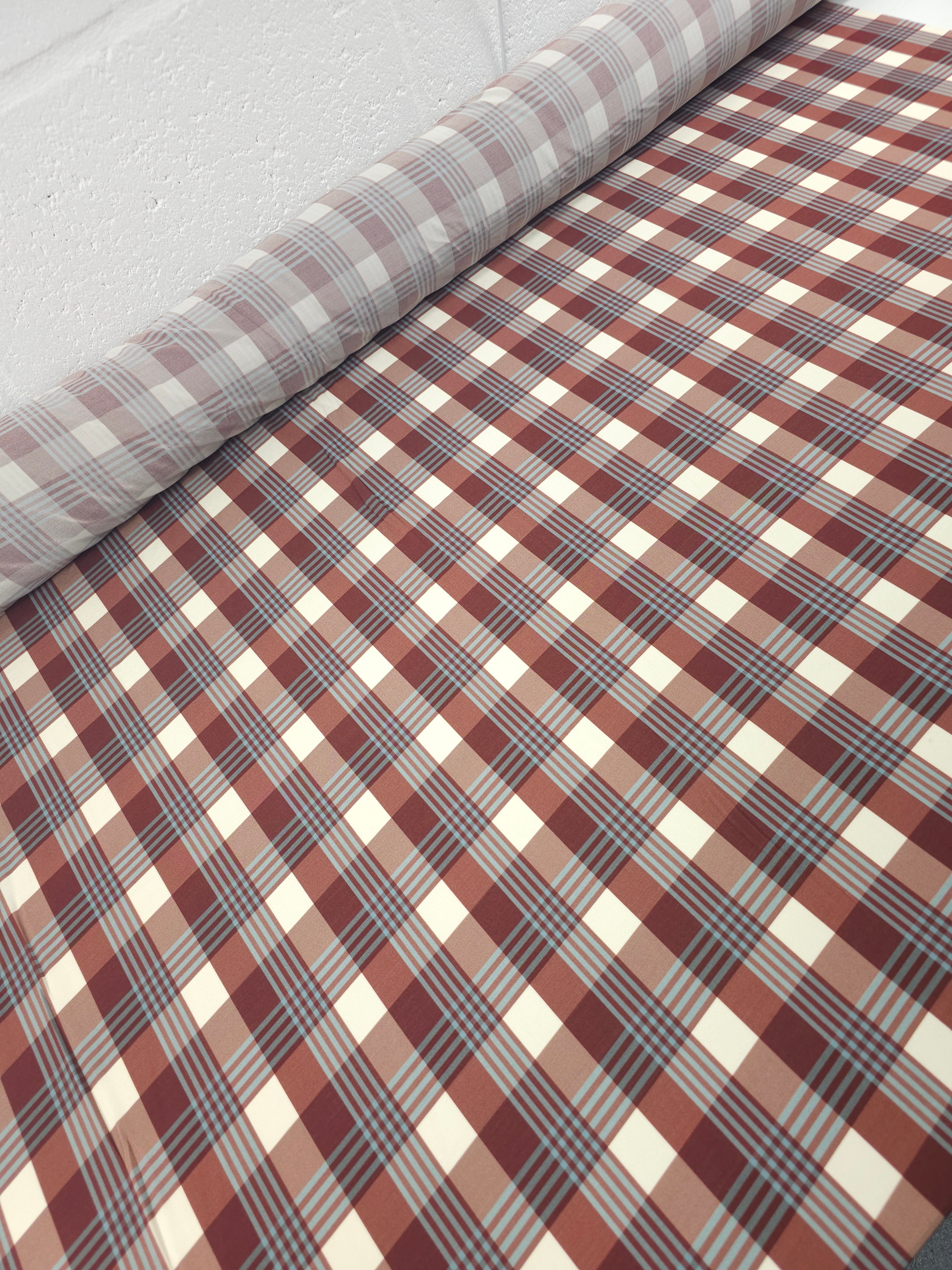 Retro Tartan Slinky Rayon Jersey *Farm Rio*