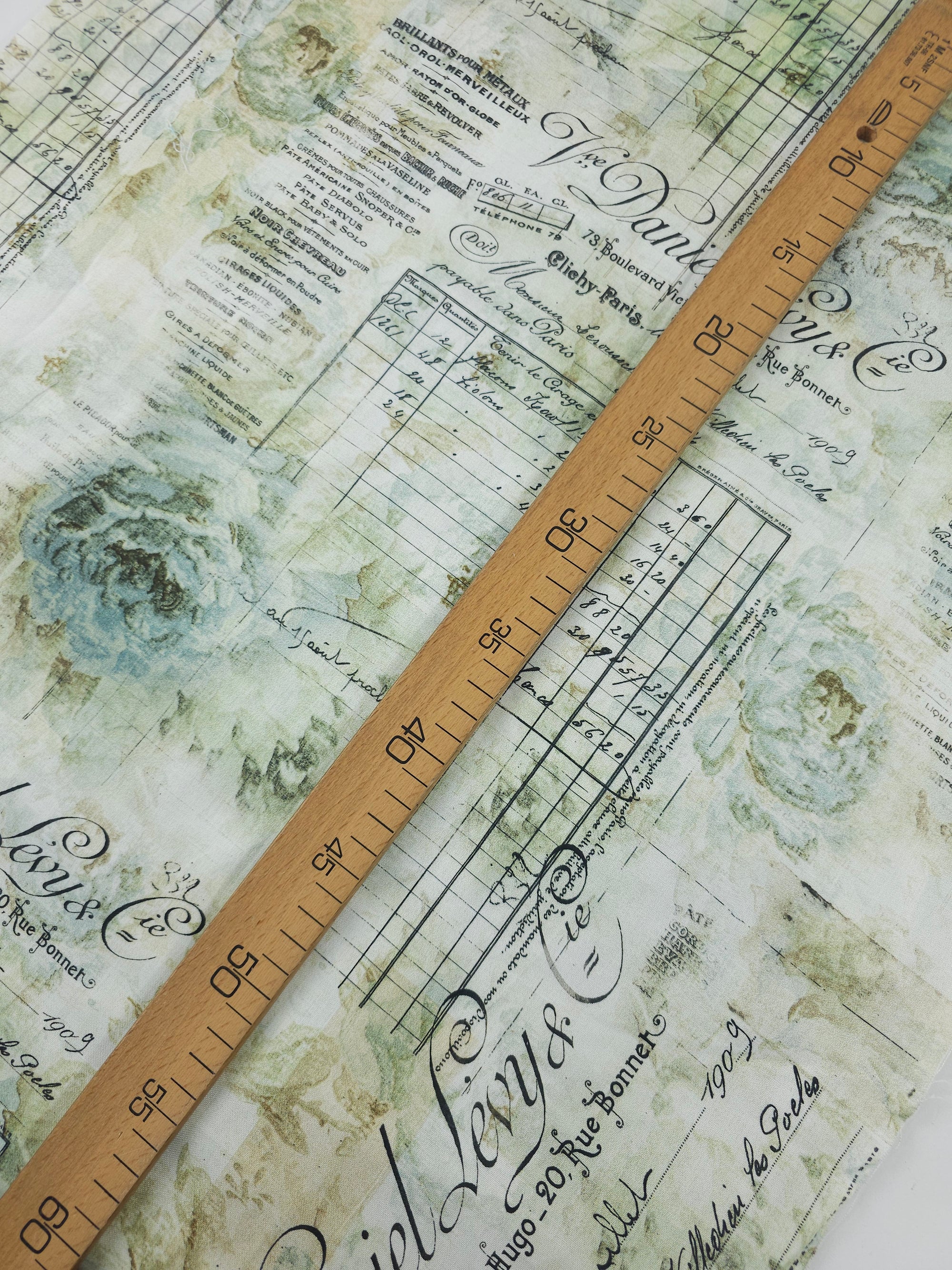 Parisian Receipt 100% Cotton - Free Spirit