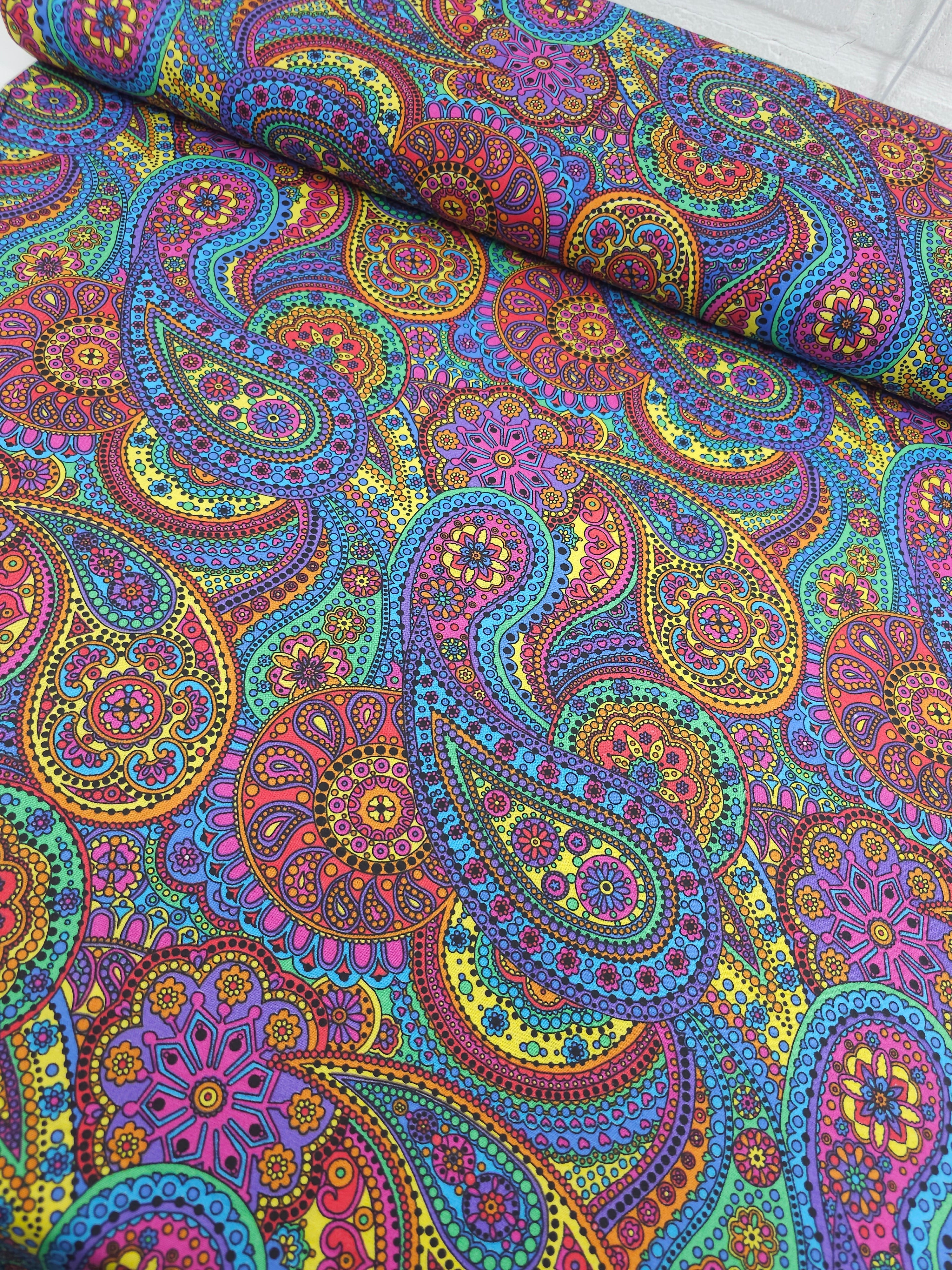 Quirky Paisley Paradise 100% Cotton 106” *EXTRA WIDE*