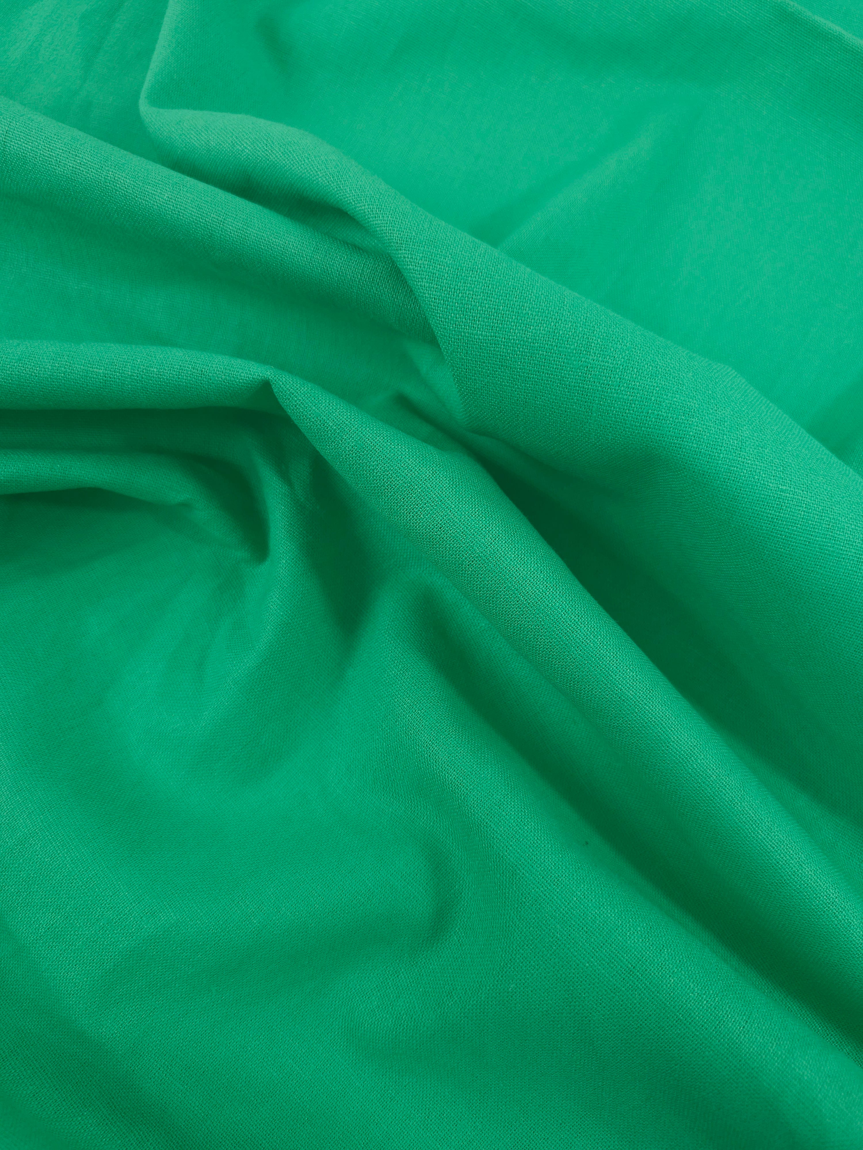 Jade Green Flax Linen