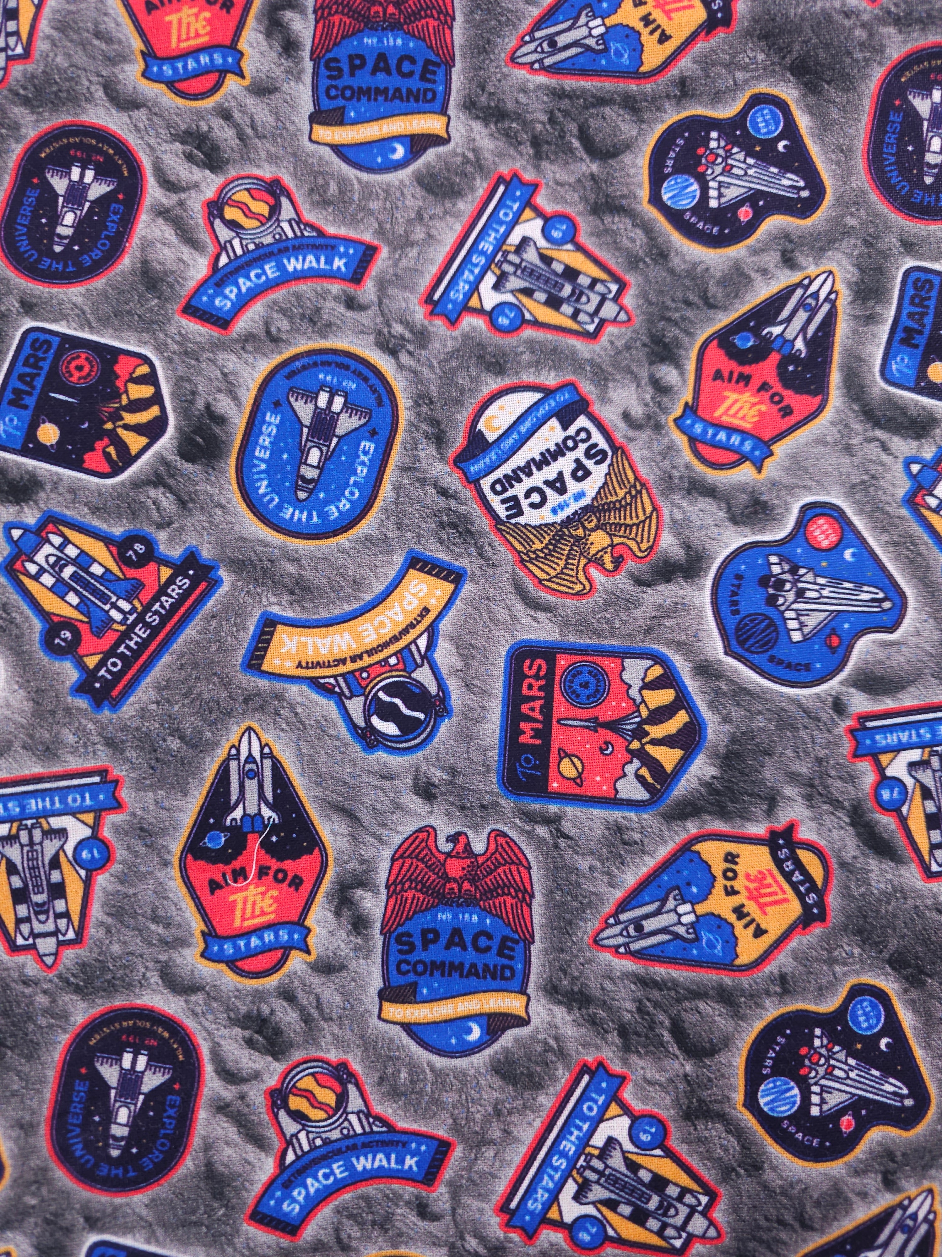 Astronaut Emblems Cotton - 2.4m Piece