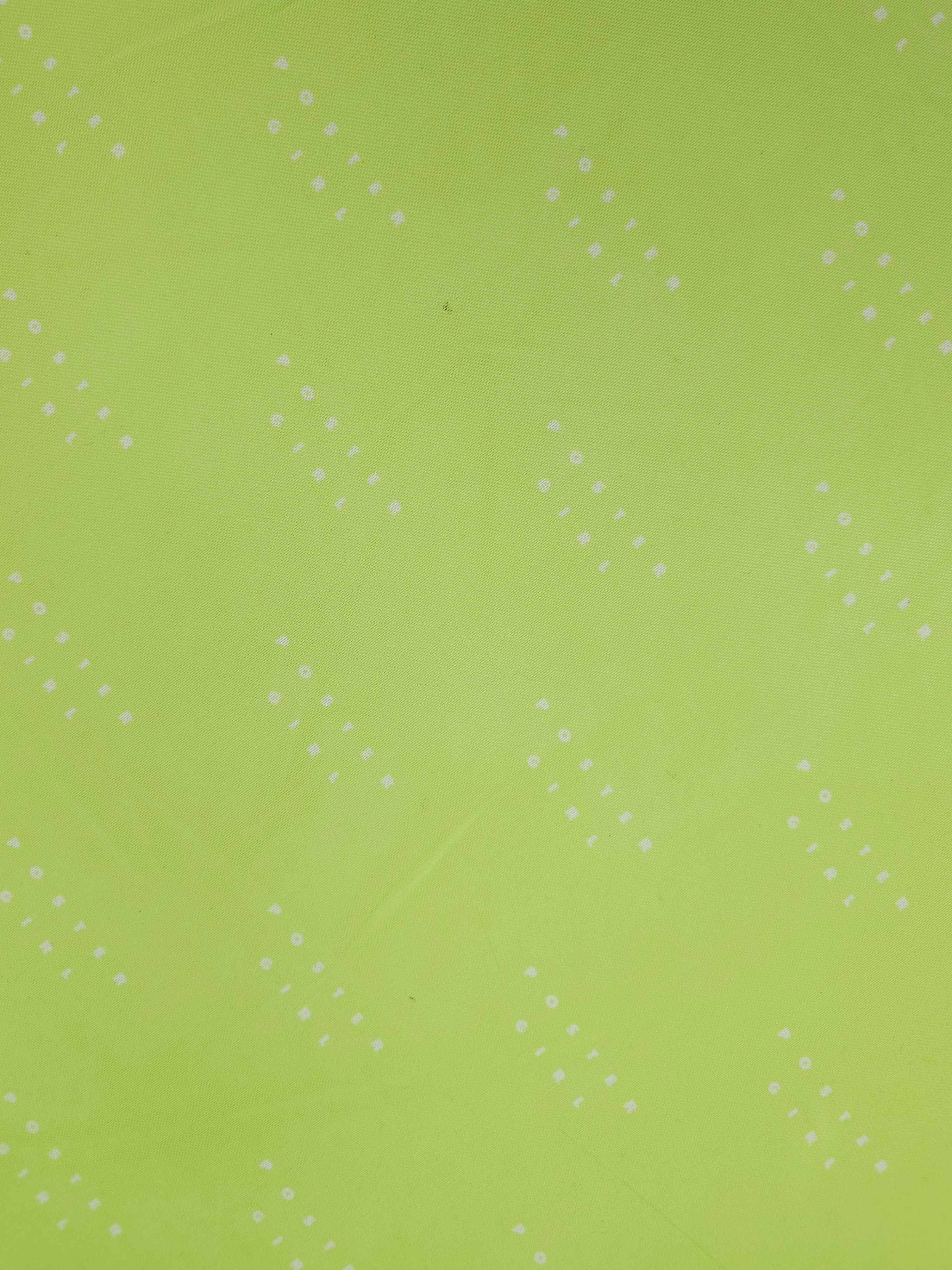 Lime Green/White Statement Mesh *POSTER GIRL*