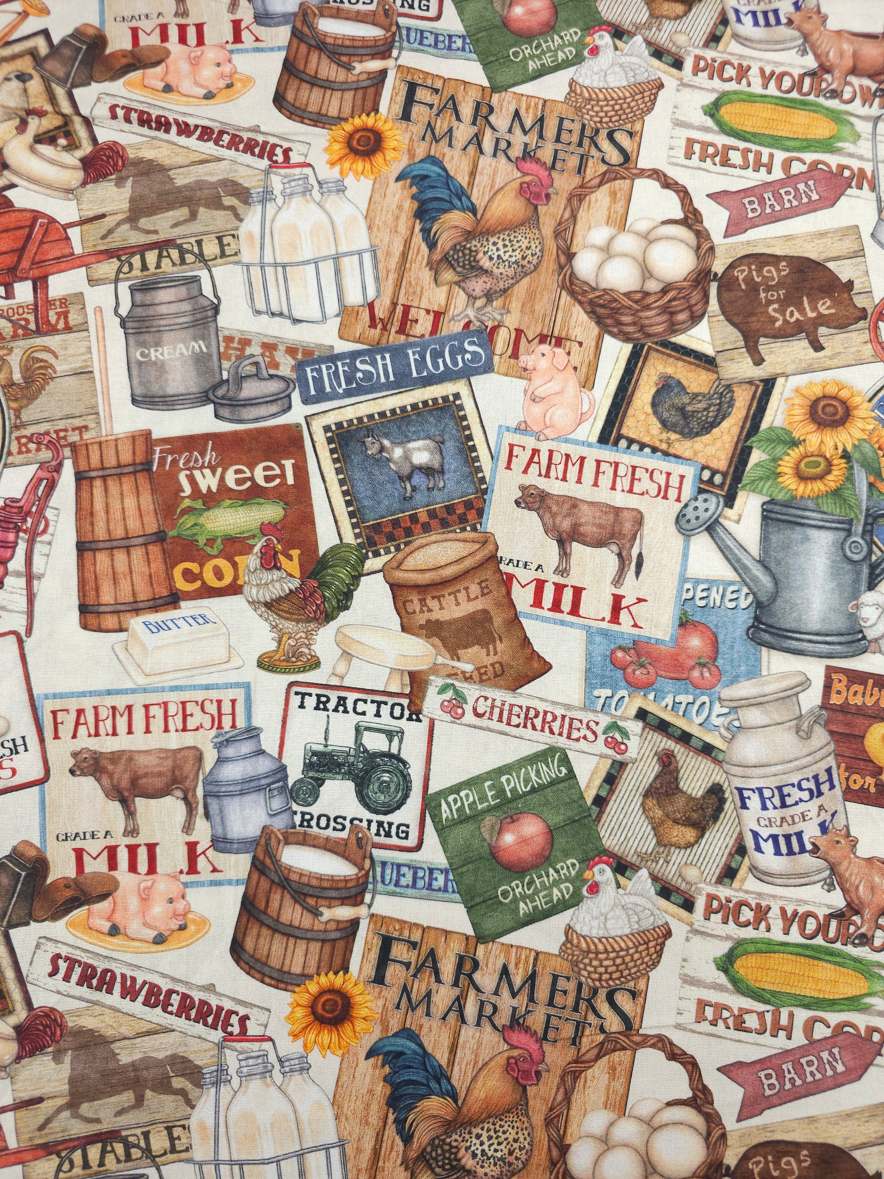 Farmers Market 100% Cotton 104" *EXTRA WIDE*