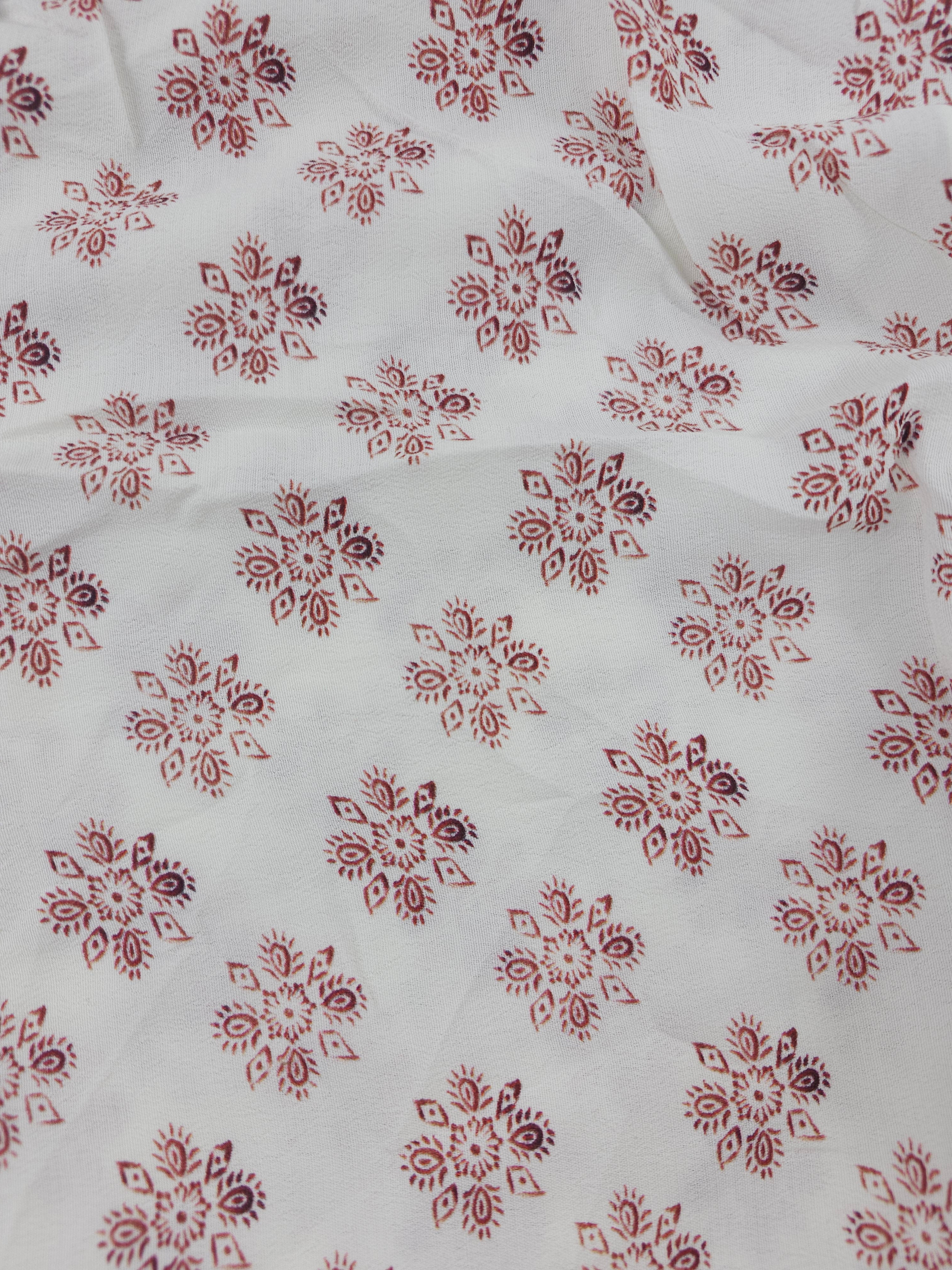 Brown mandala Viscose crepe- 1.4m piece