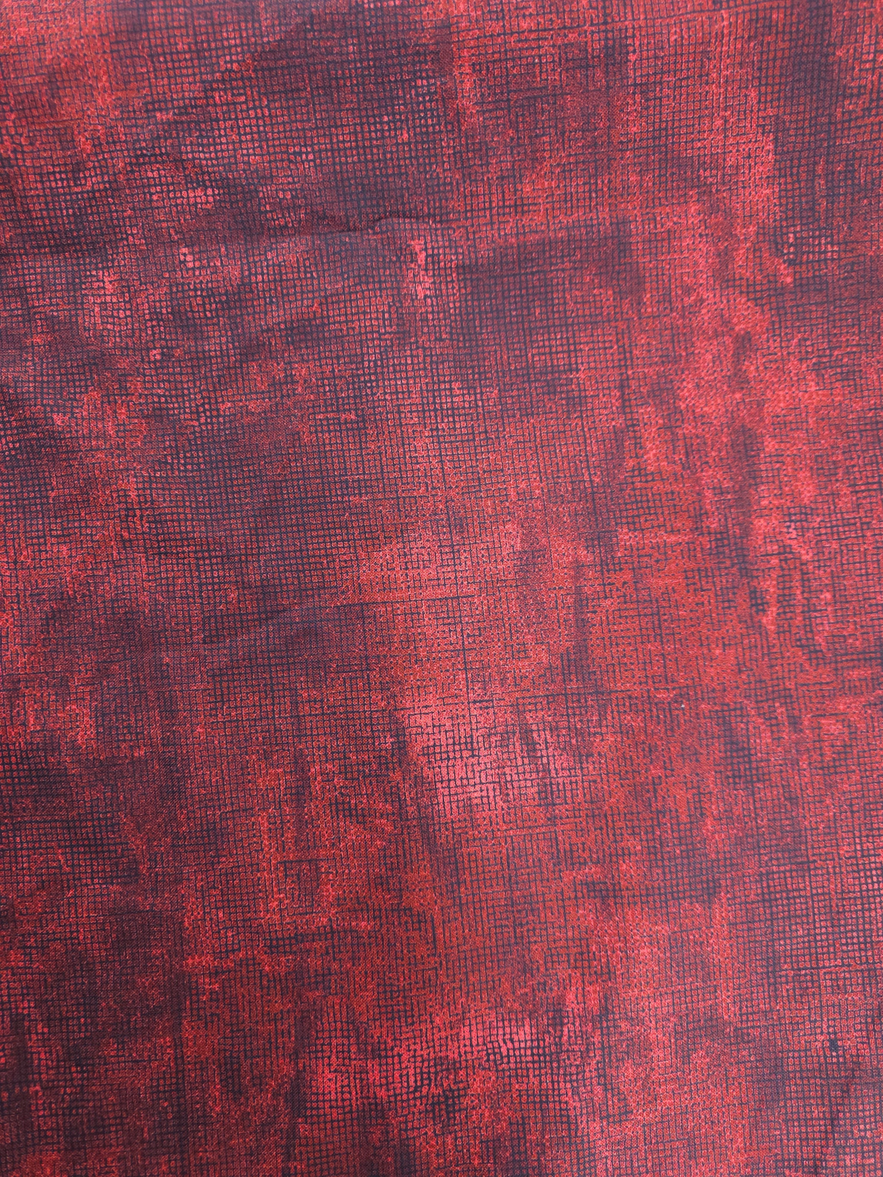 Distressed Maroon Cotton - 1.8m Piece