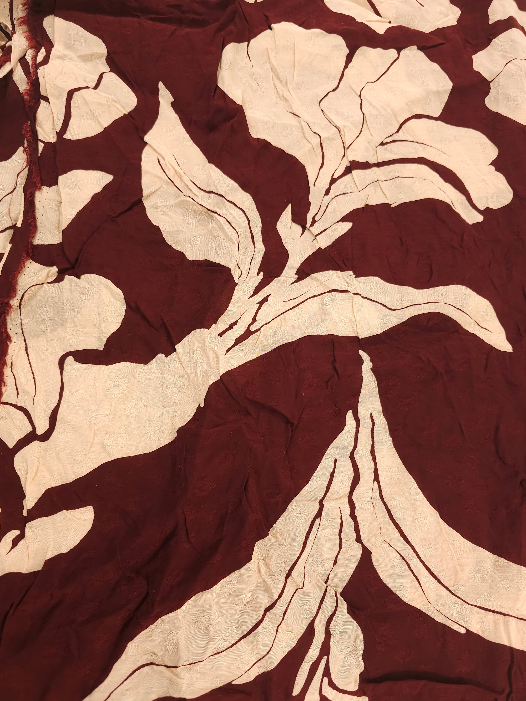 Burgandy fauna Viscose- 2m piece