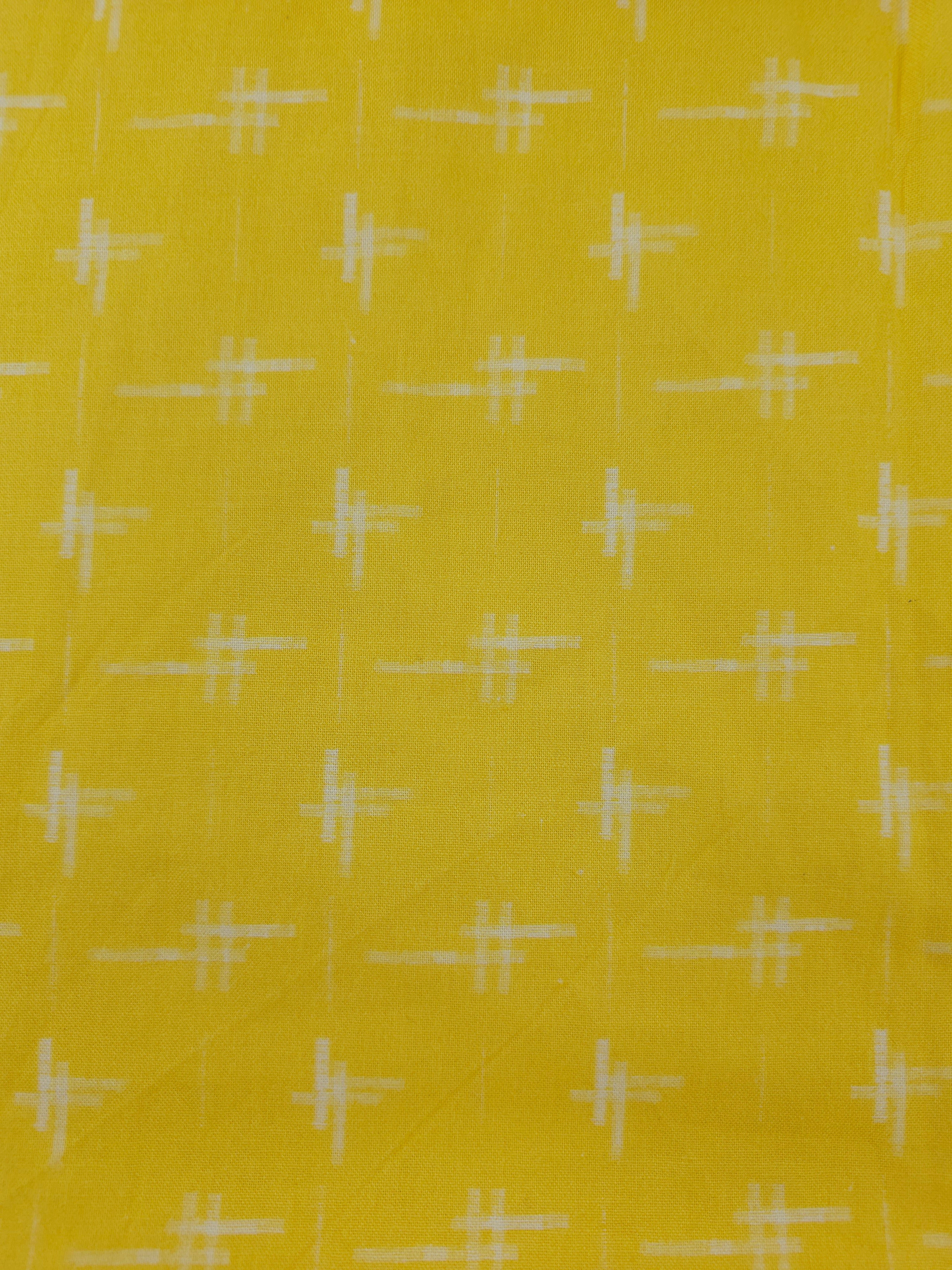 Yellow hash Cotton- 2m piece