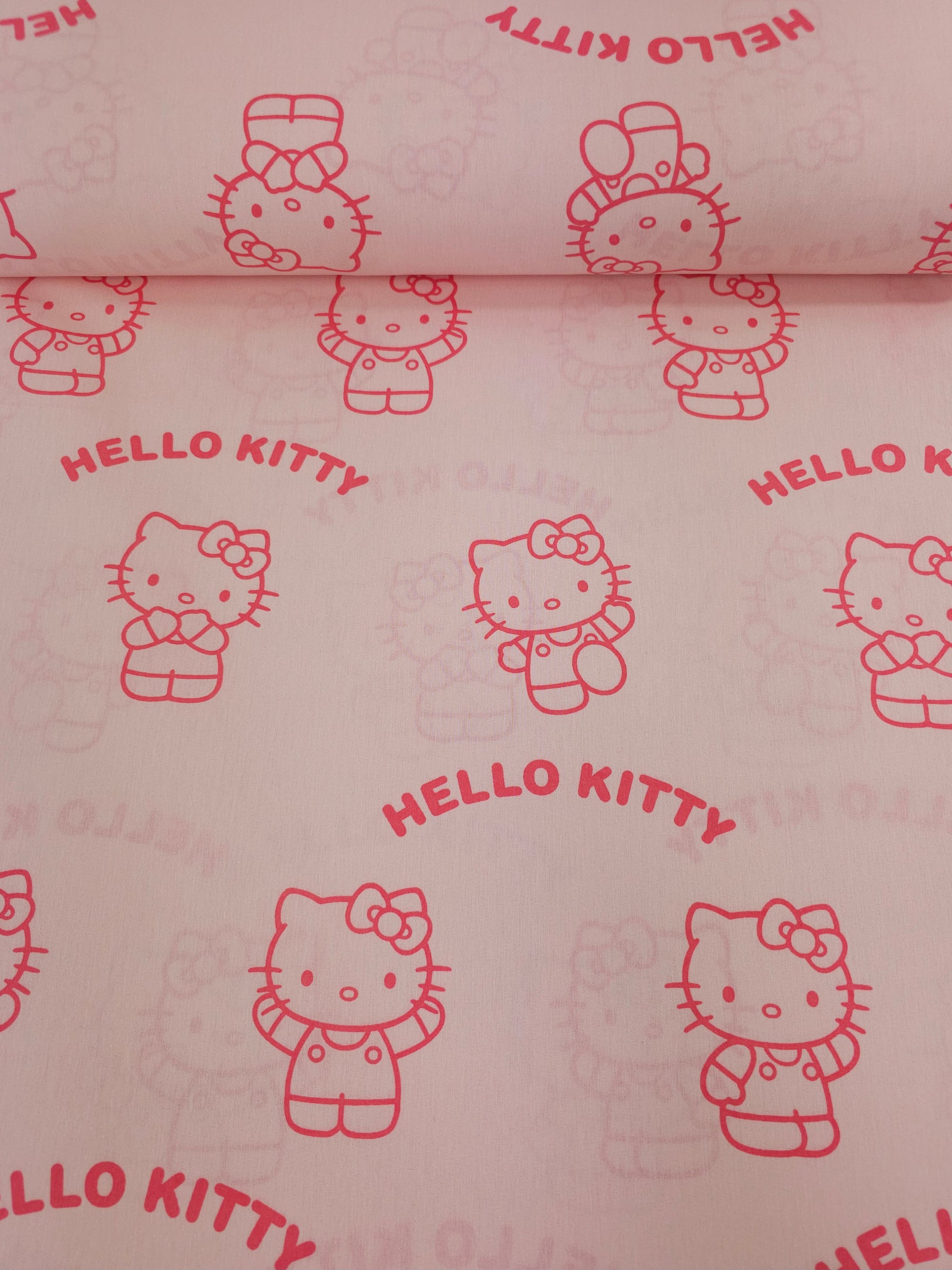 Candy Pink Hello Kitty 100% Cotton 80" *EXTRA WIDE*