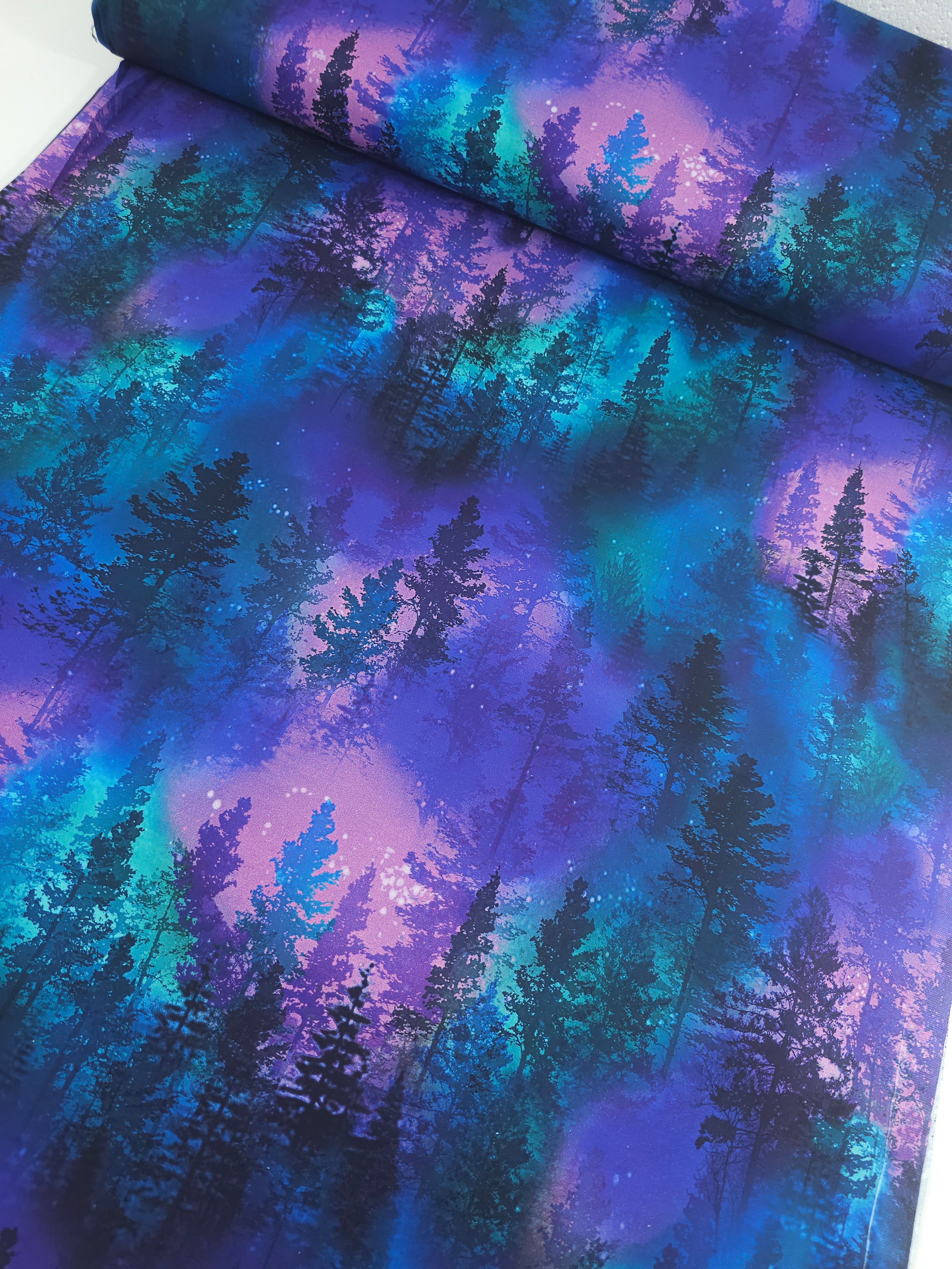Purple/Blue Forest Aurora 100% Cotton