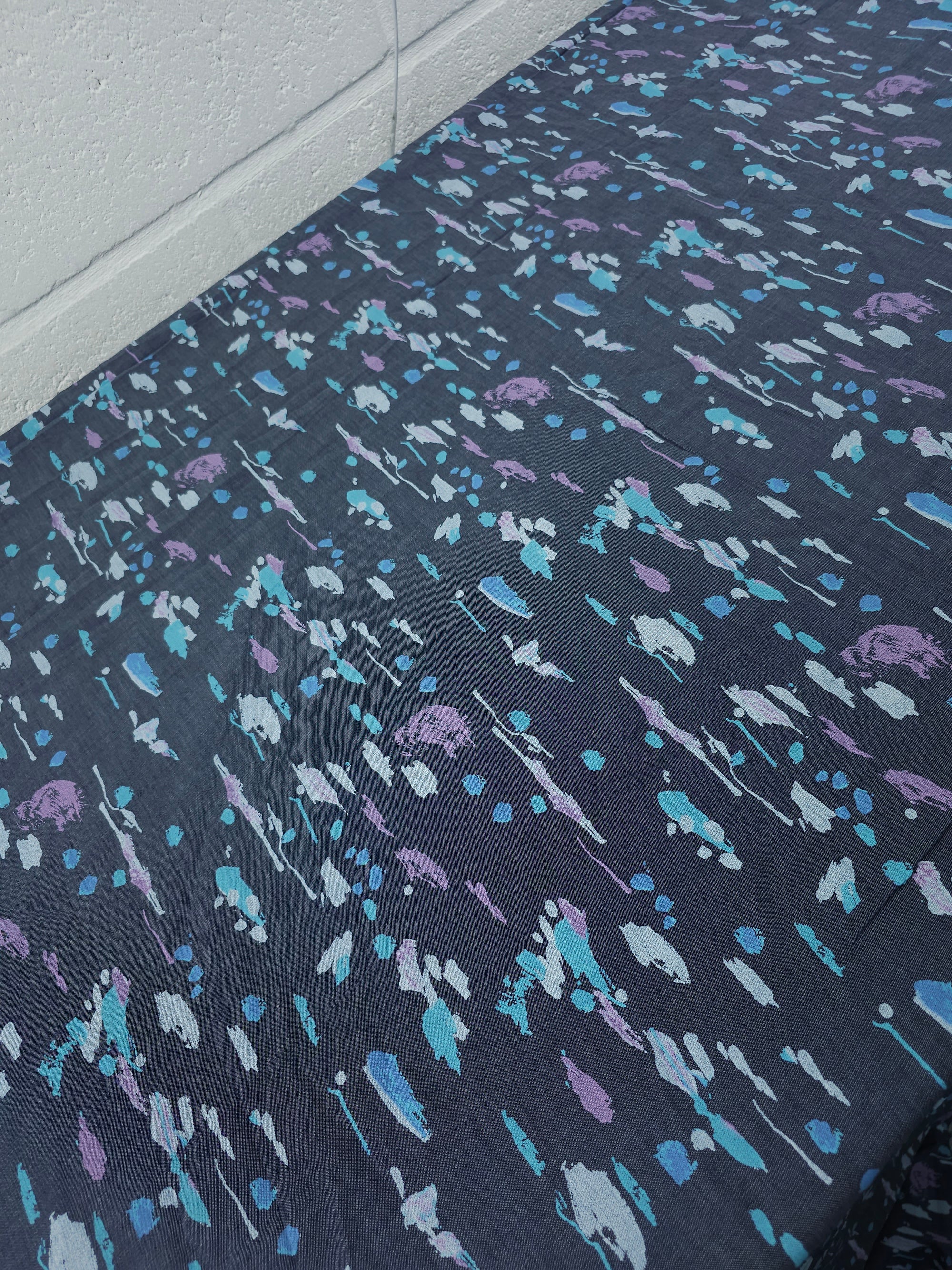 Abstract Splat Stroke Chambray