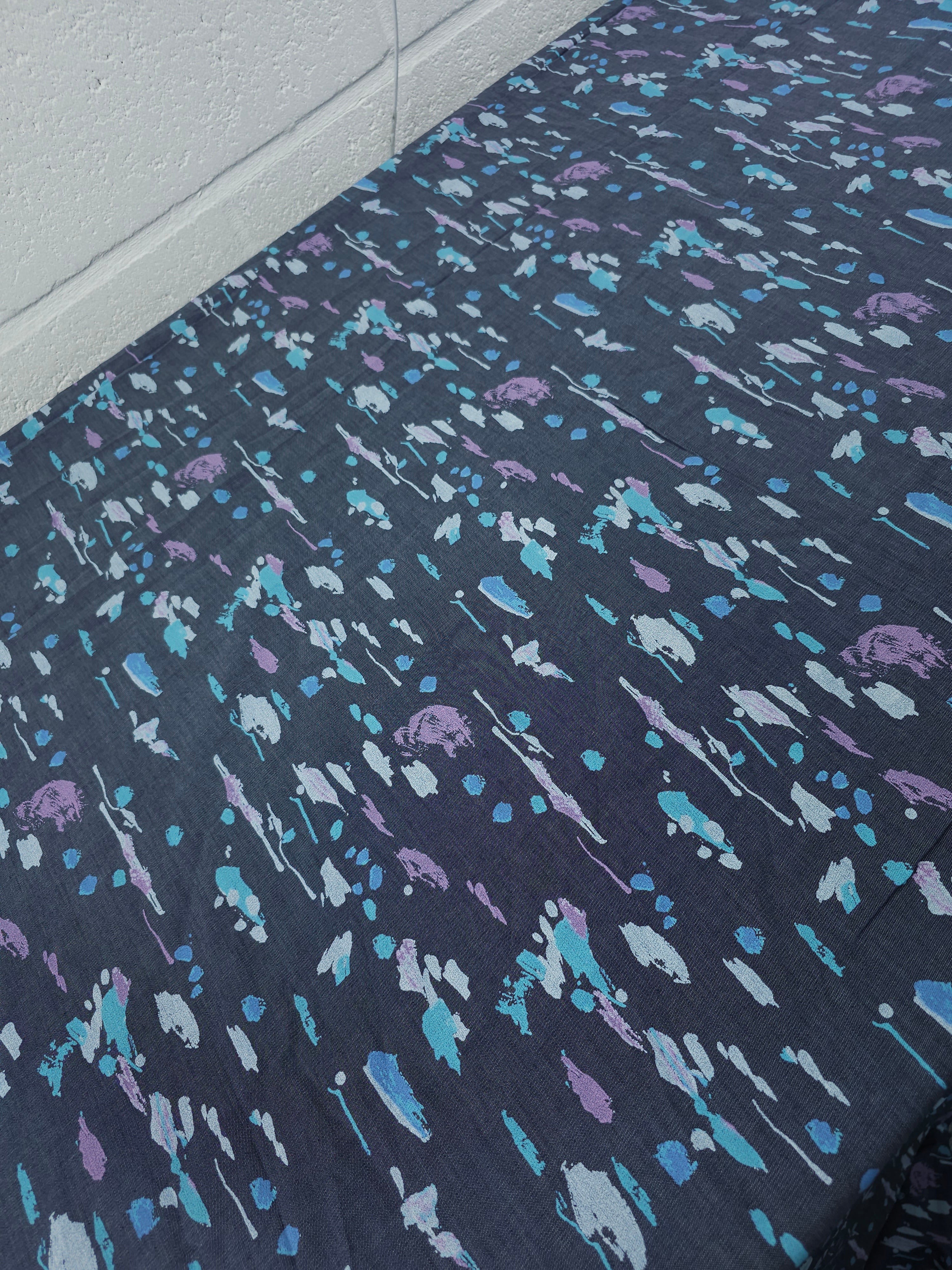 Abstract Splat Stroke Chambray