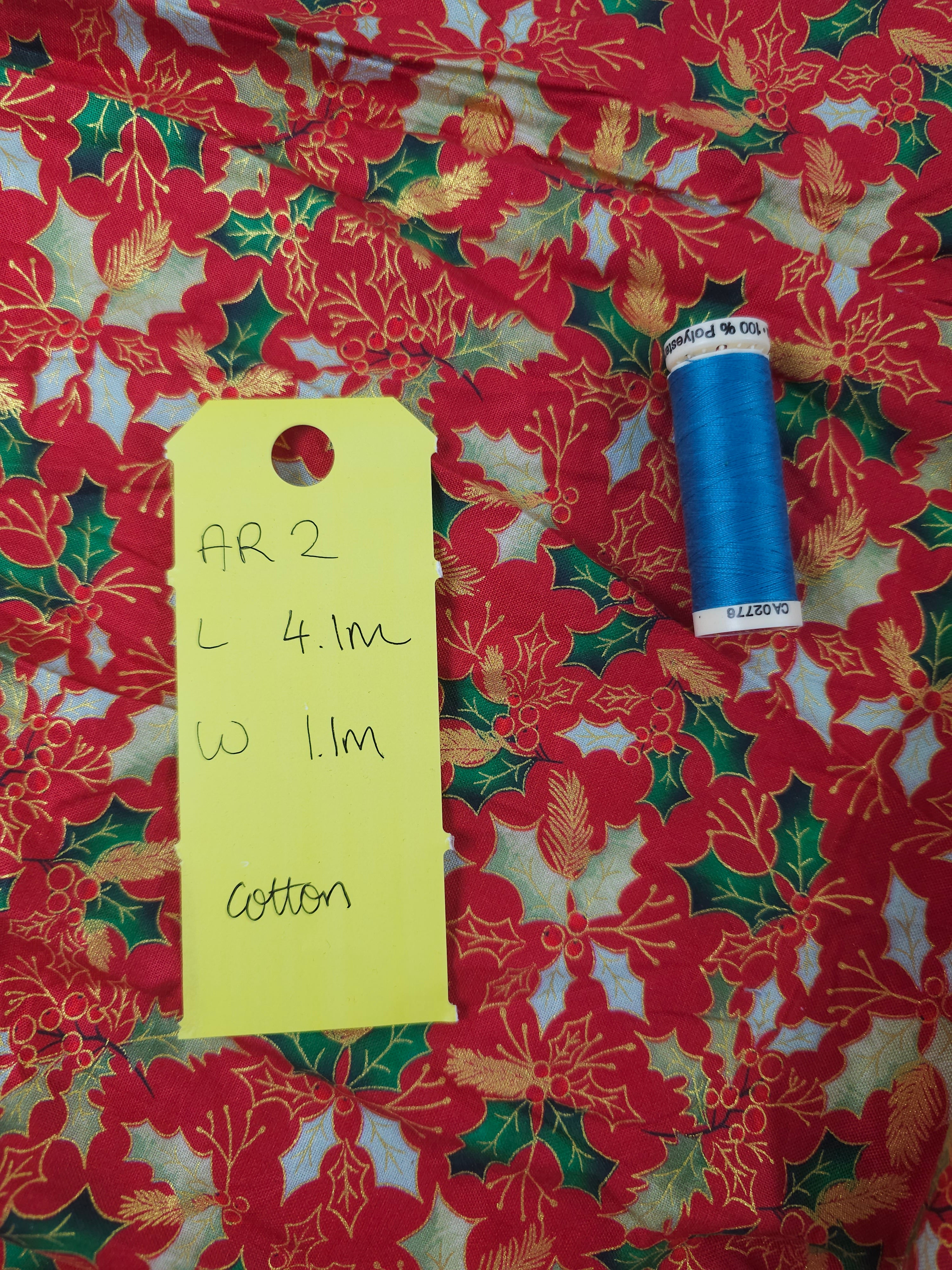 Holly leaf Cotton- 4.1m piece