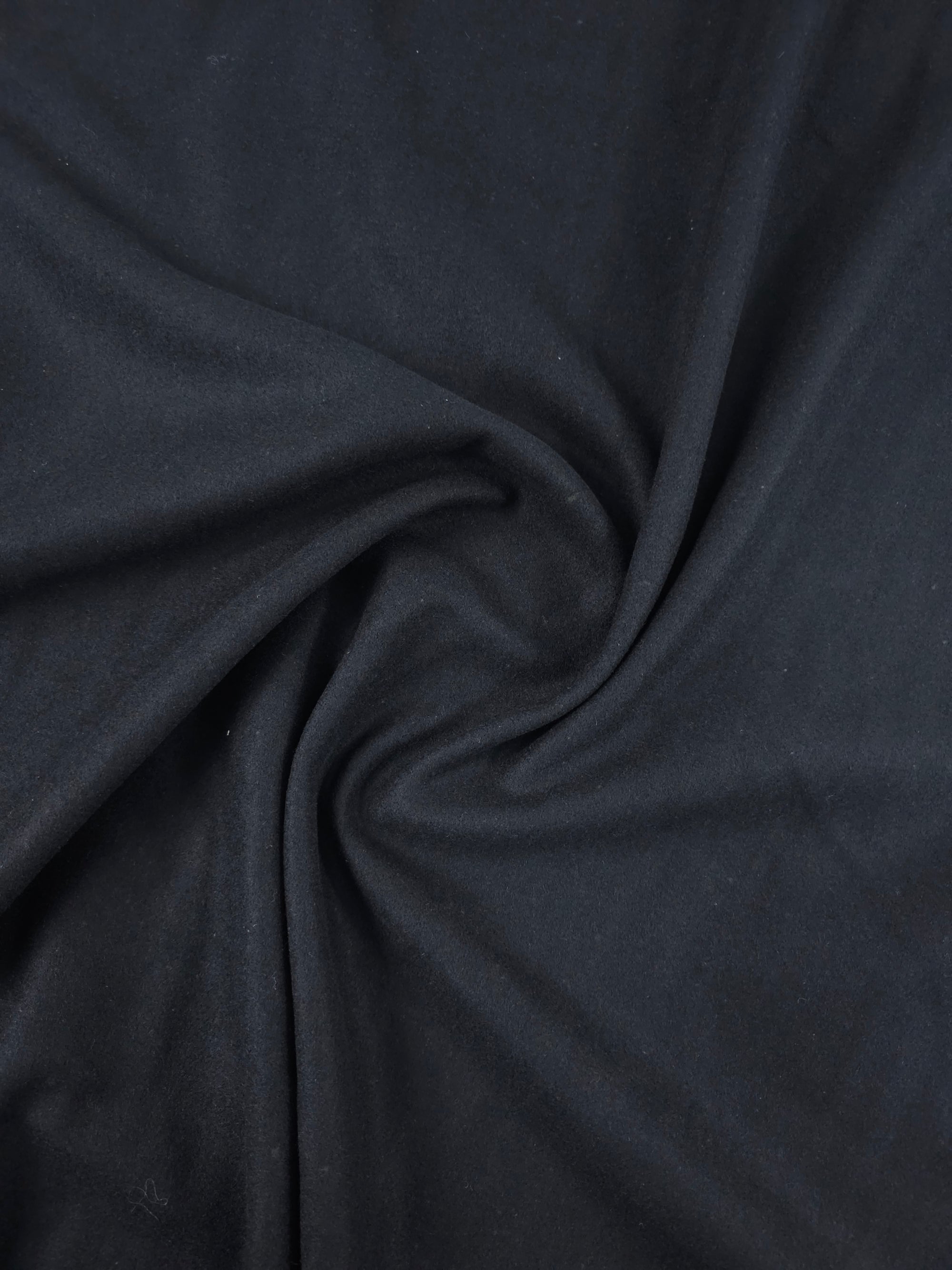 Black Mediumweight 100% Melton Wool *ABRAHAM MOON*