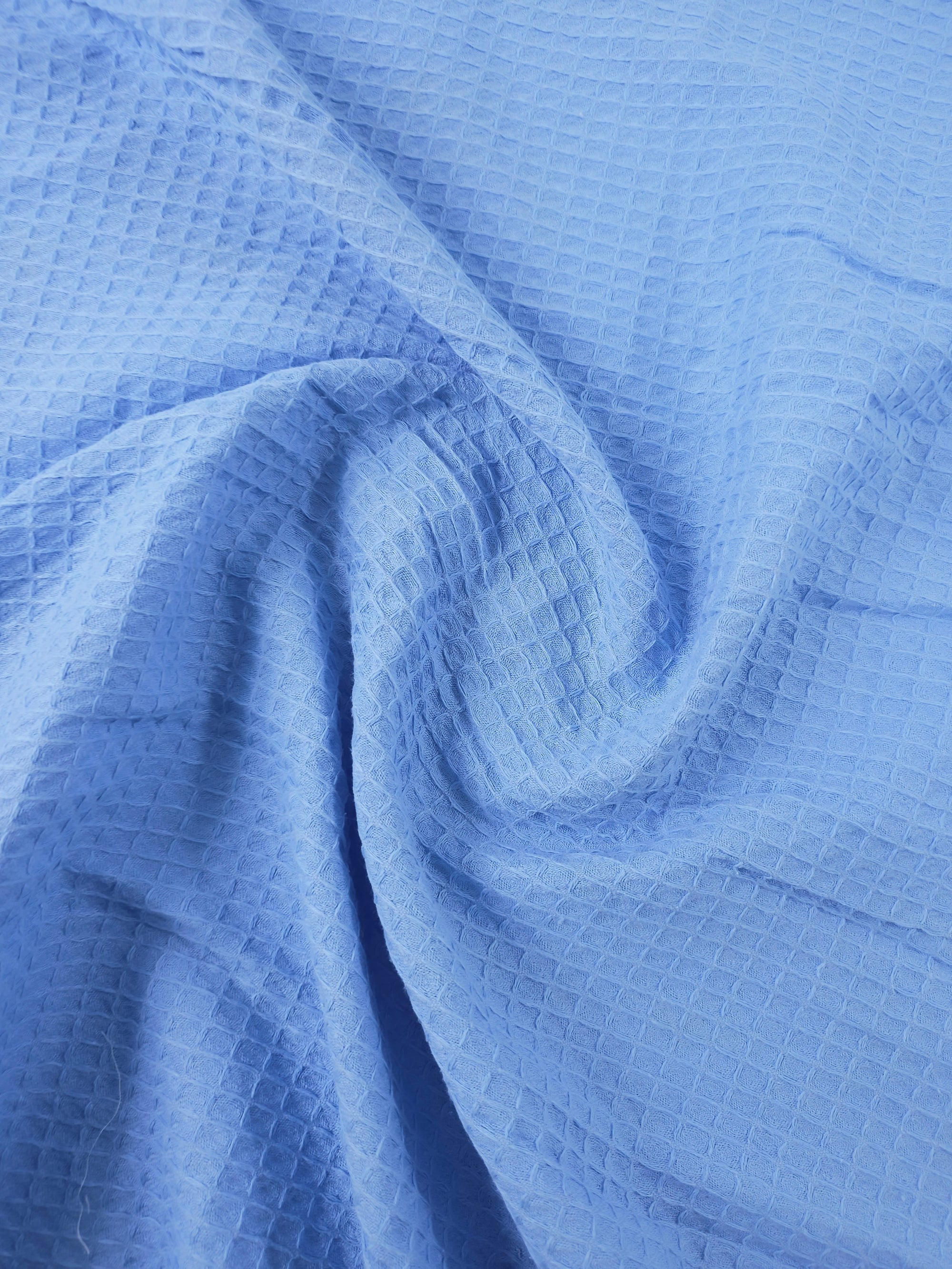 Cornflower Blue Waffle Cotton *EXTRA WIDE*