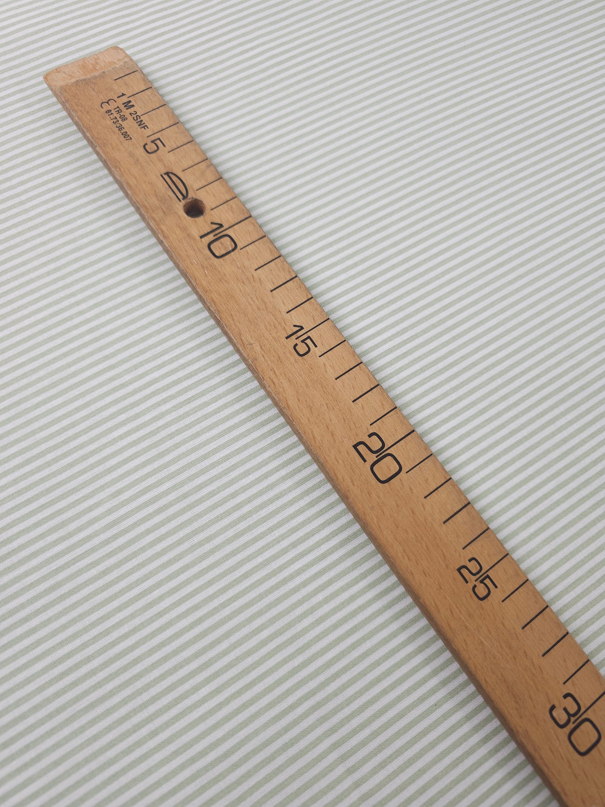 Light Sage Stripe 100% Cotton *EXTRA WIDE*