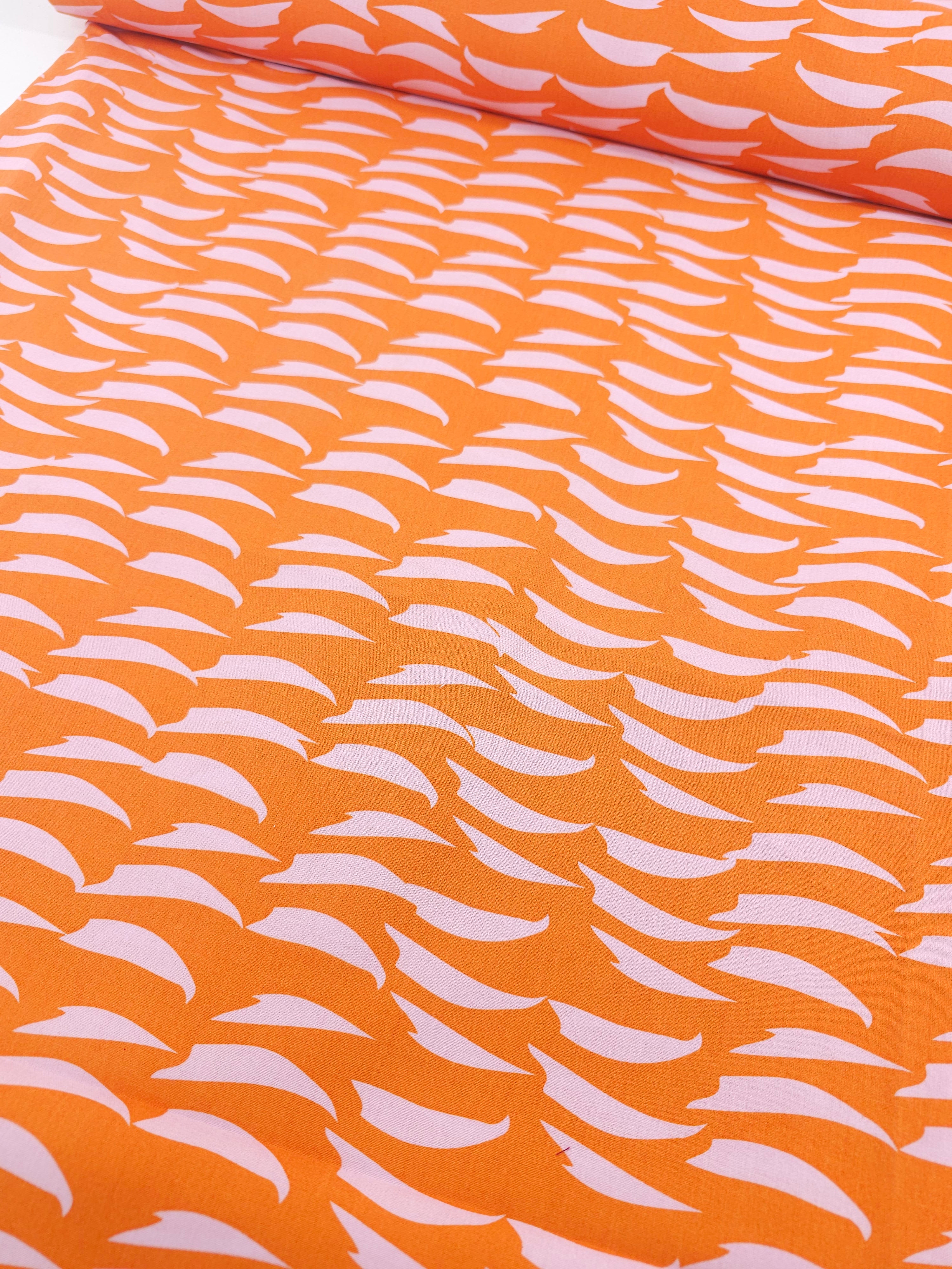 Orange Pink Stripe 100% Cotton 86” - Ikea *EXTRA WIDE*