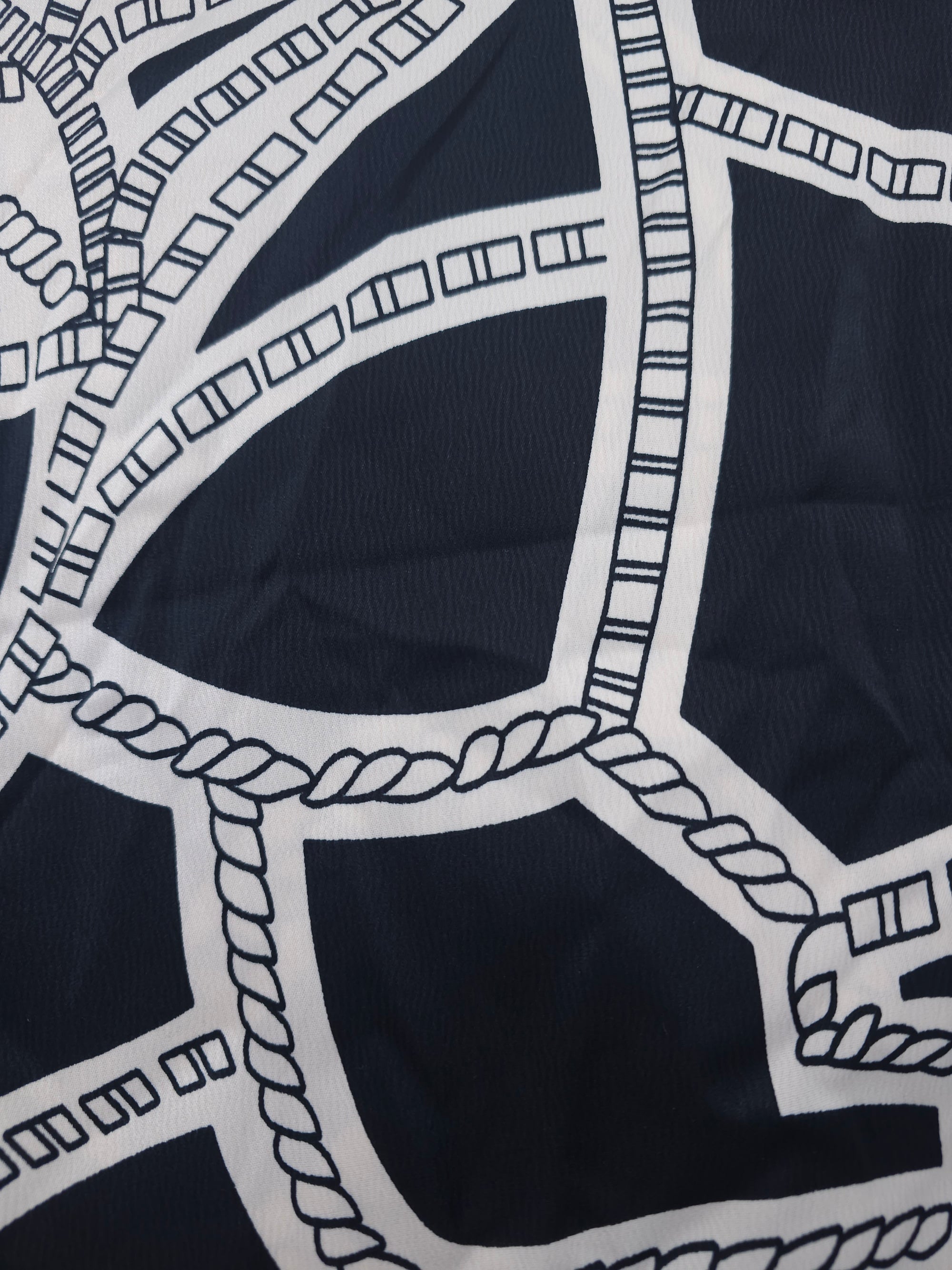 Black ropes Viscose sateen- 3m piece