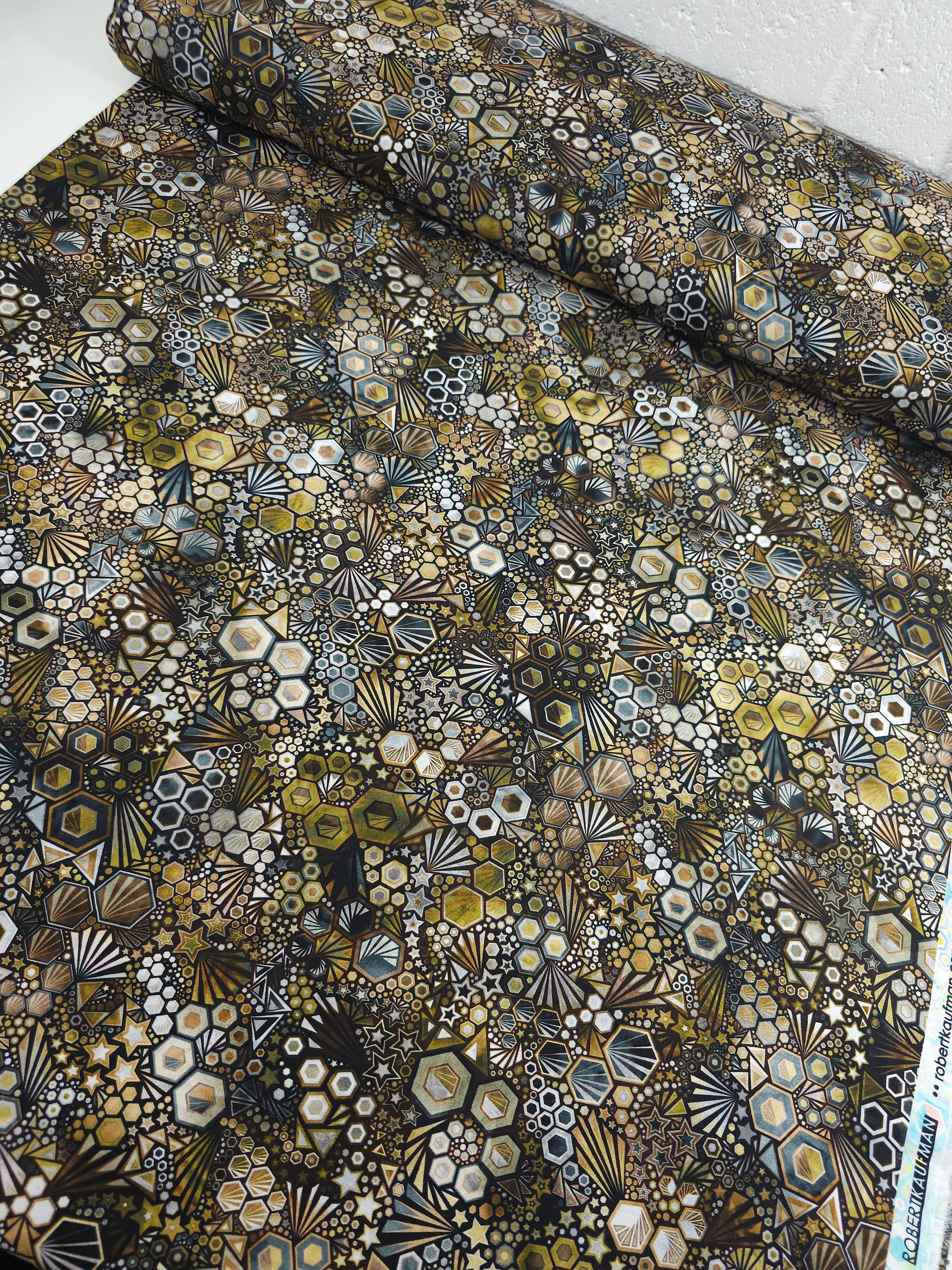 Brown/Bronze Star Phantasma 100% Cotton 104" - Robert Kaufman *EXTRA WIDE*