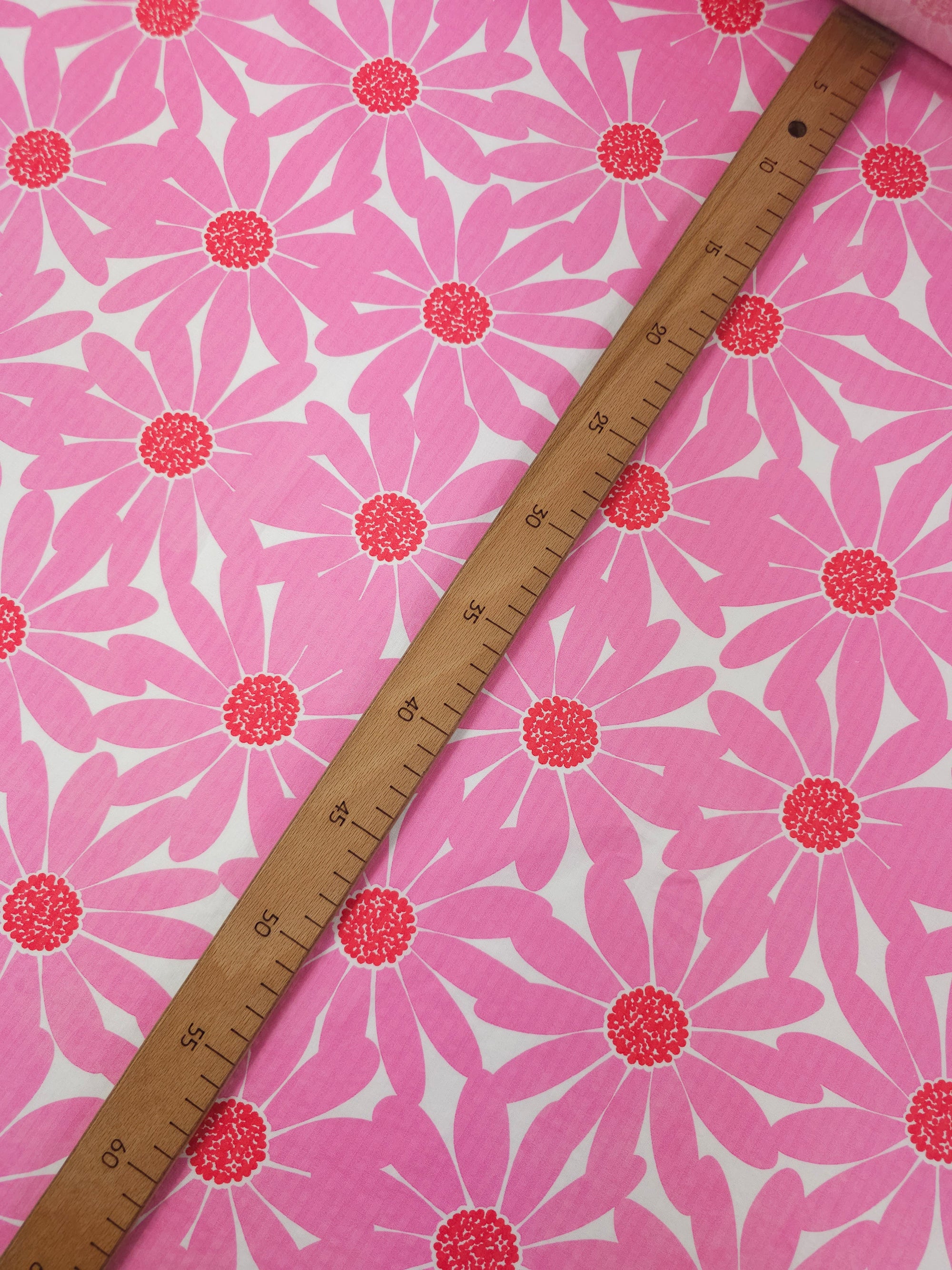Pink/Red Flower Power Stripe Cotton