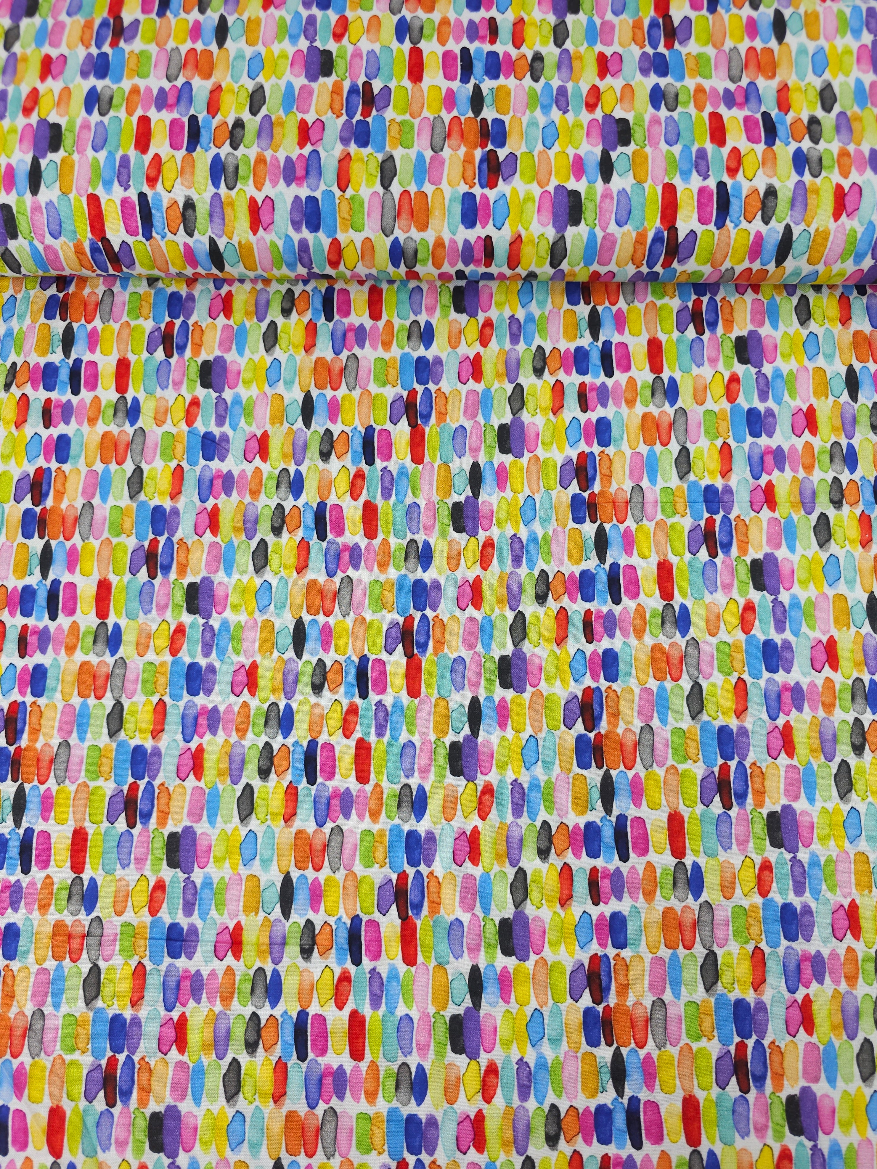 Multicolour Brushstroke Palette 100% Cotton