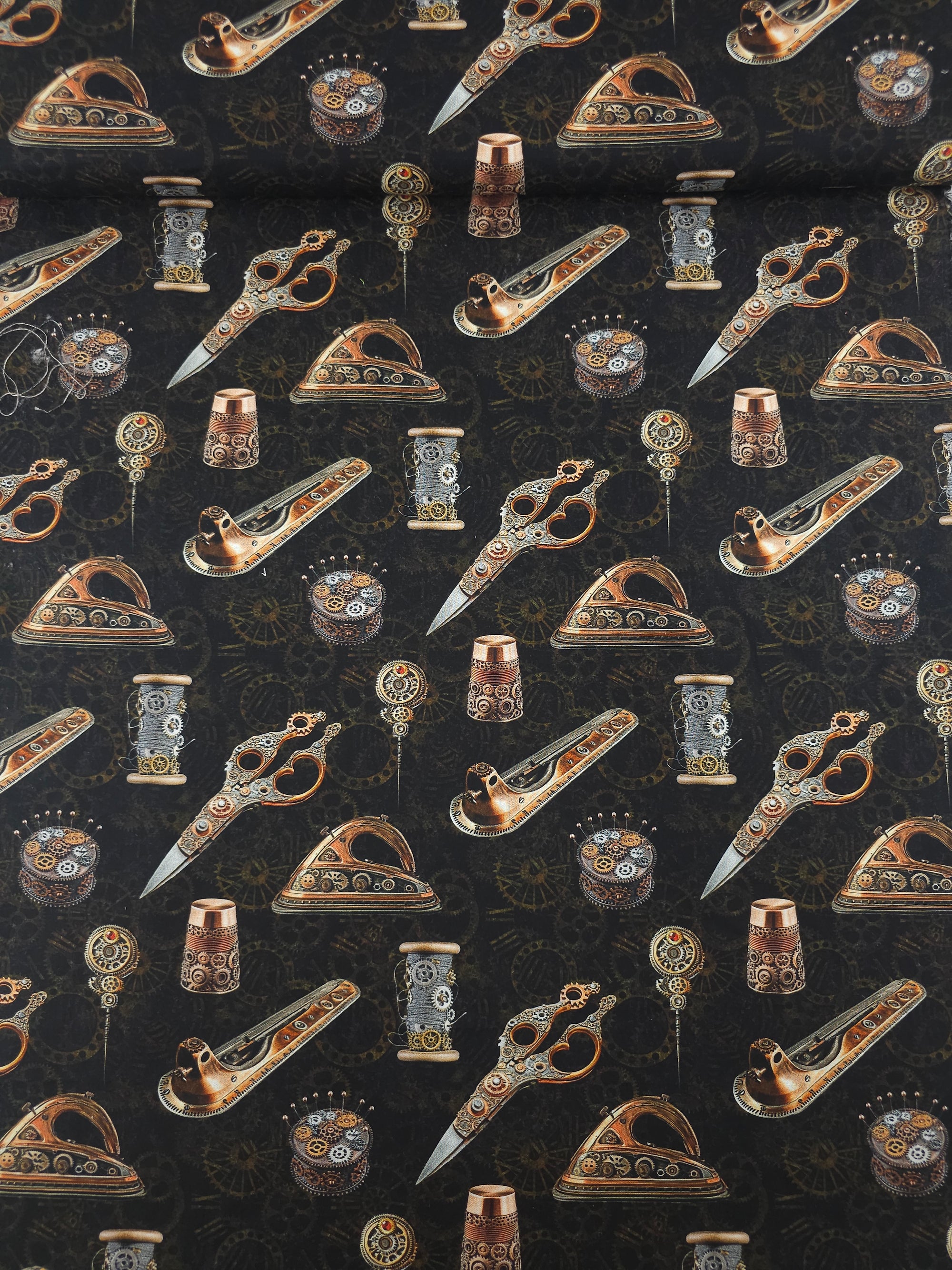 Steam Punk Sewing Notions 100% Cotton