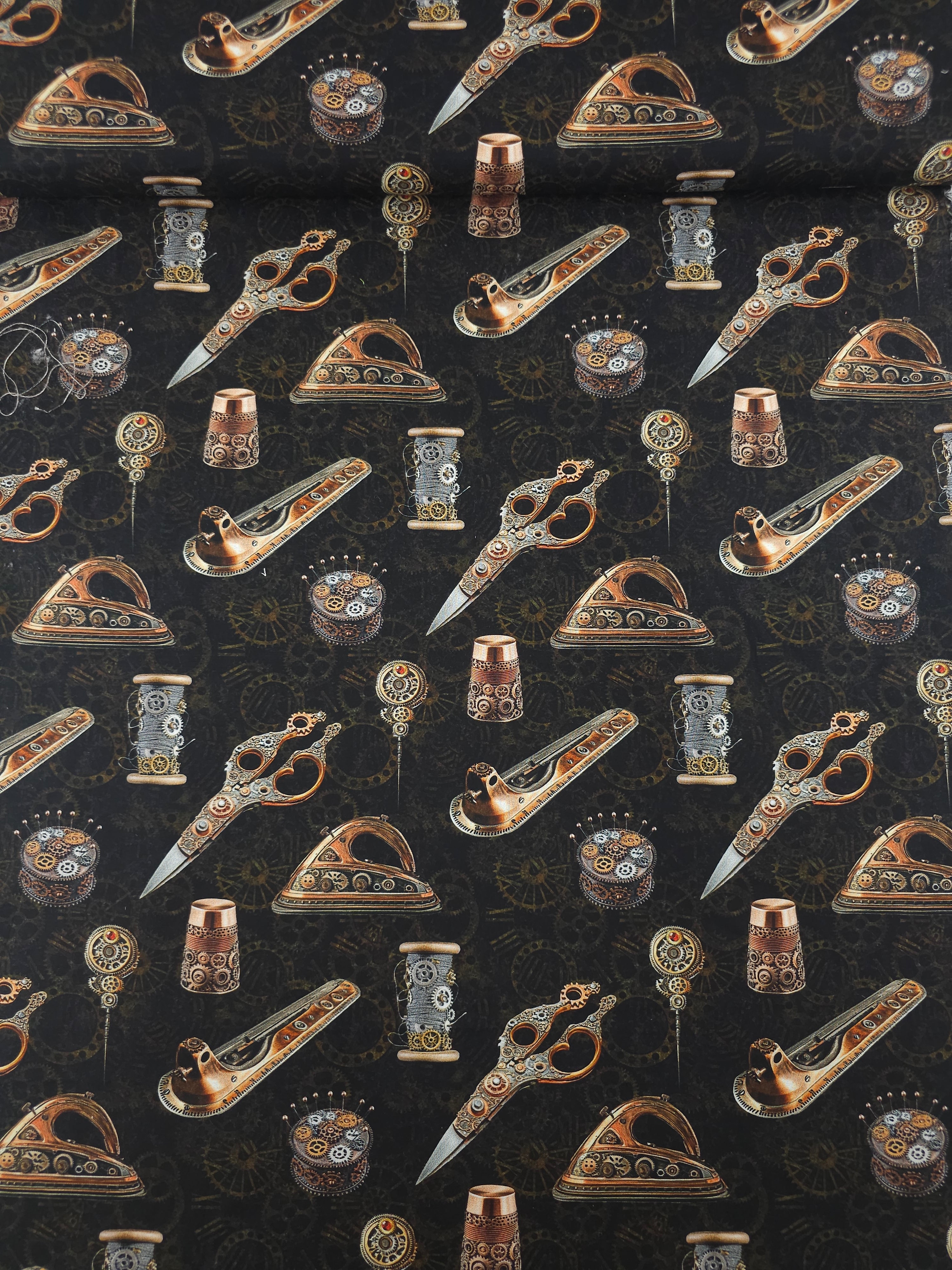 Steam Punk Sewing Notions 100% Cotton