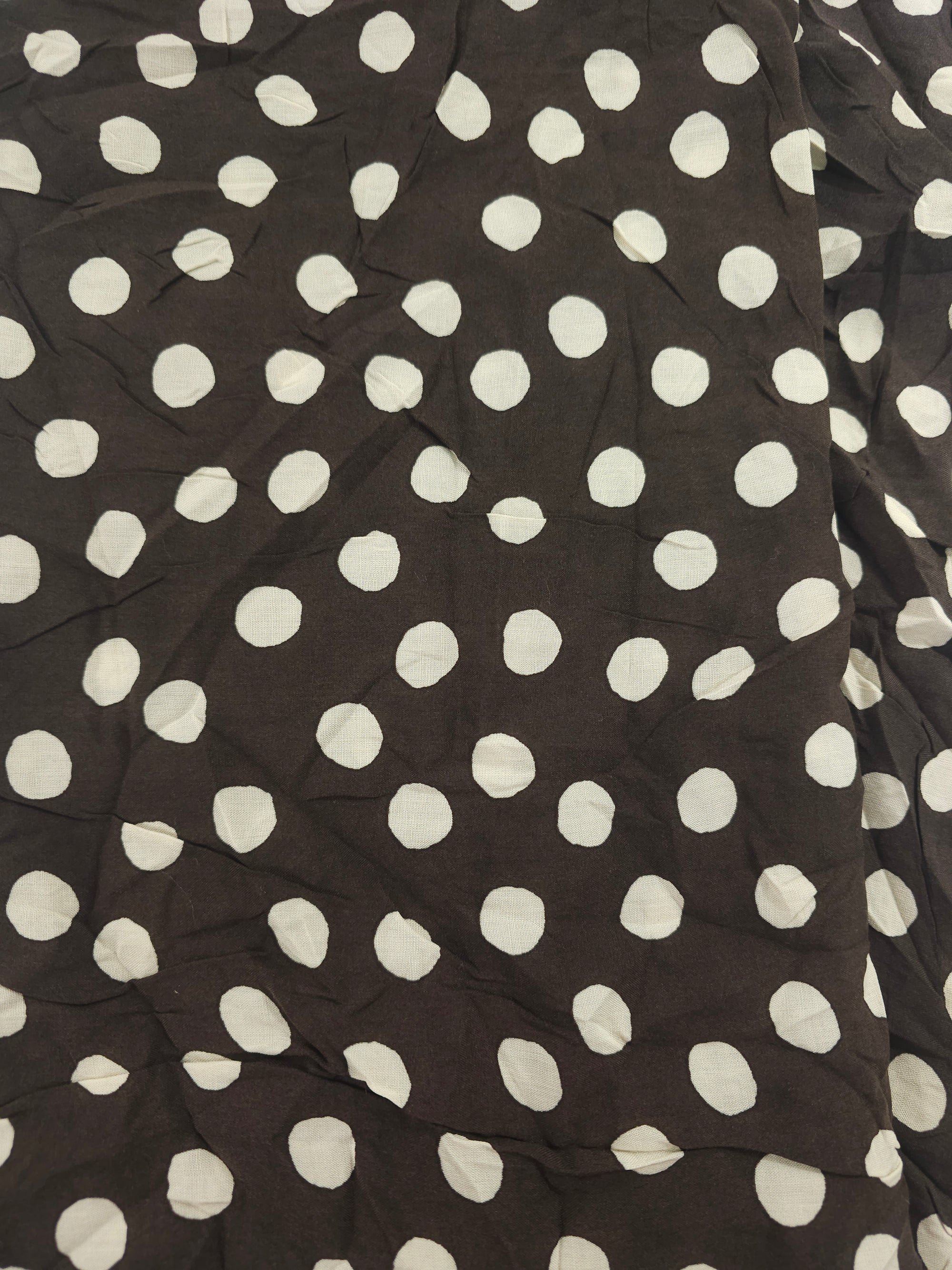 Spotted black Viscose- 2m piece