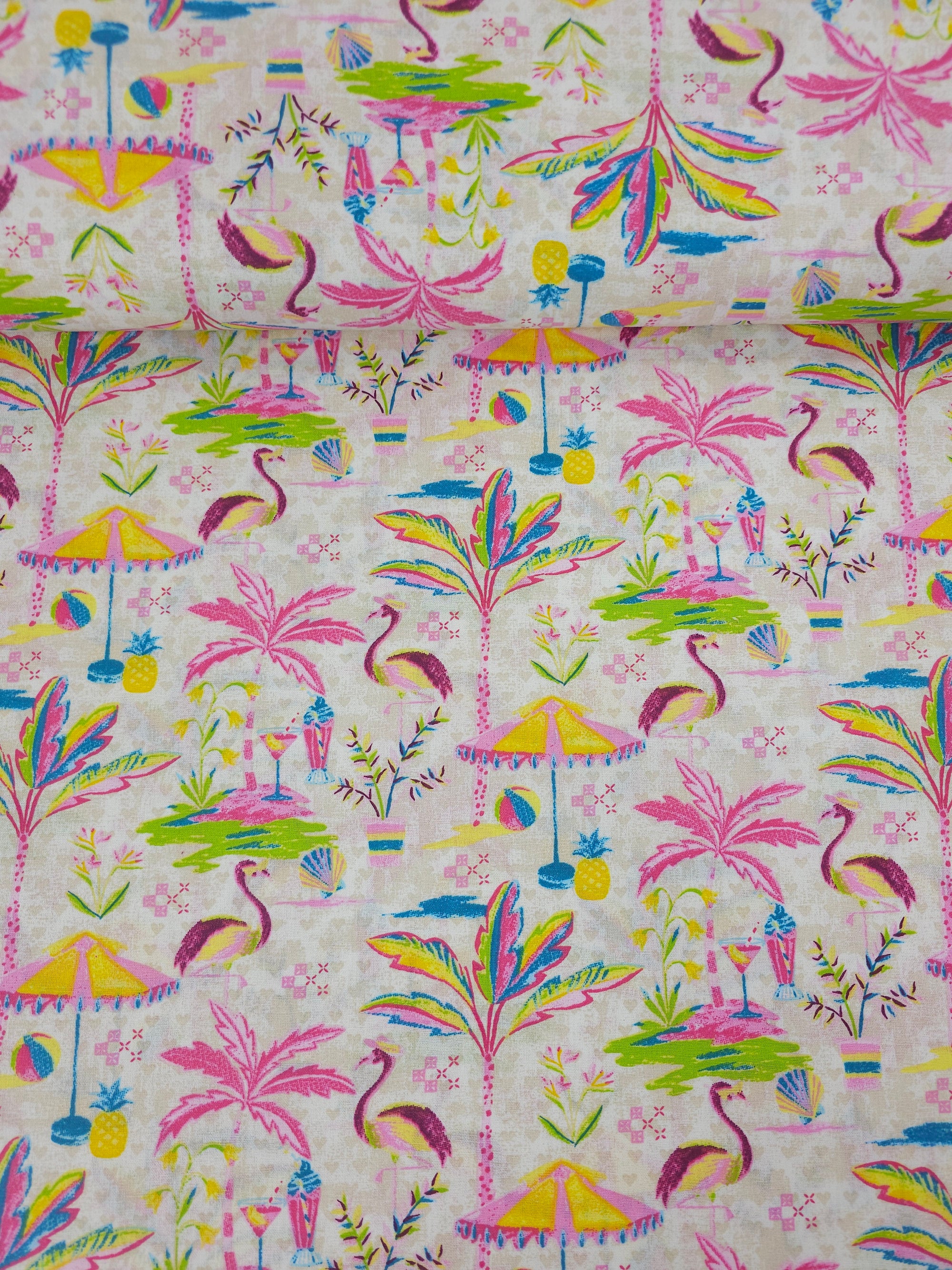 Flamingo Beach 100% Cotton
