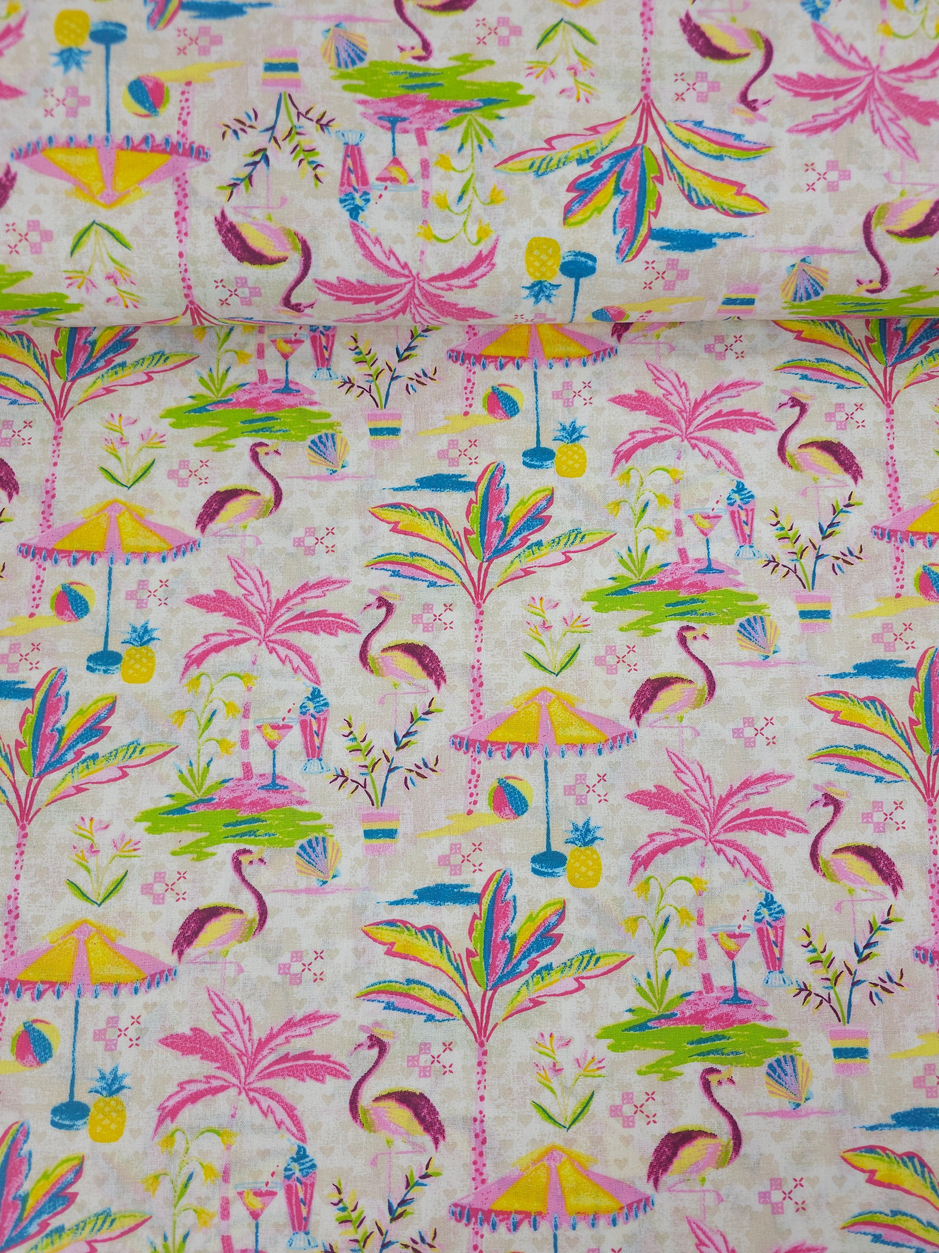 Flamingo Beach 100% Cotton