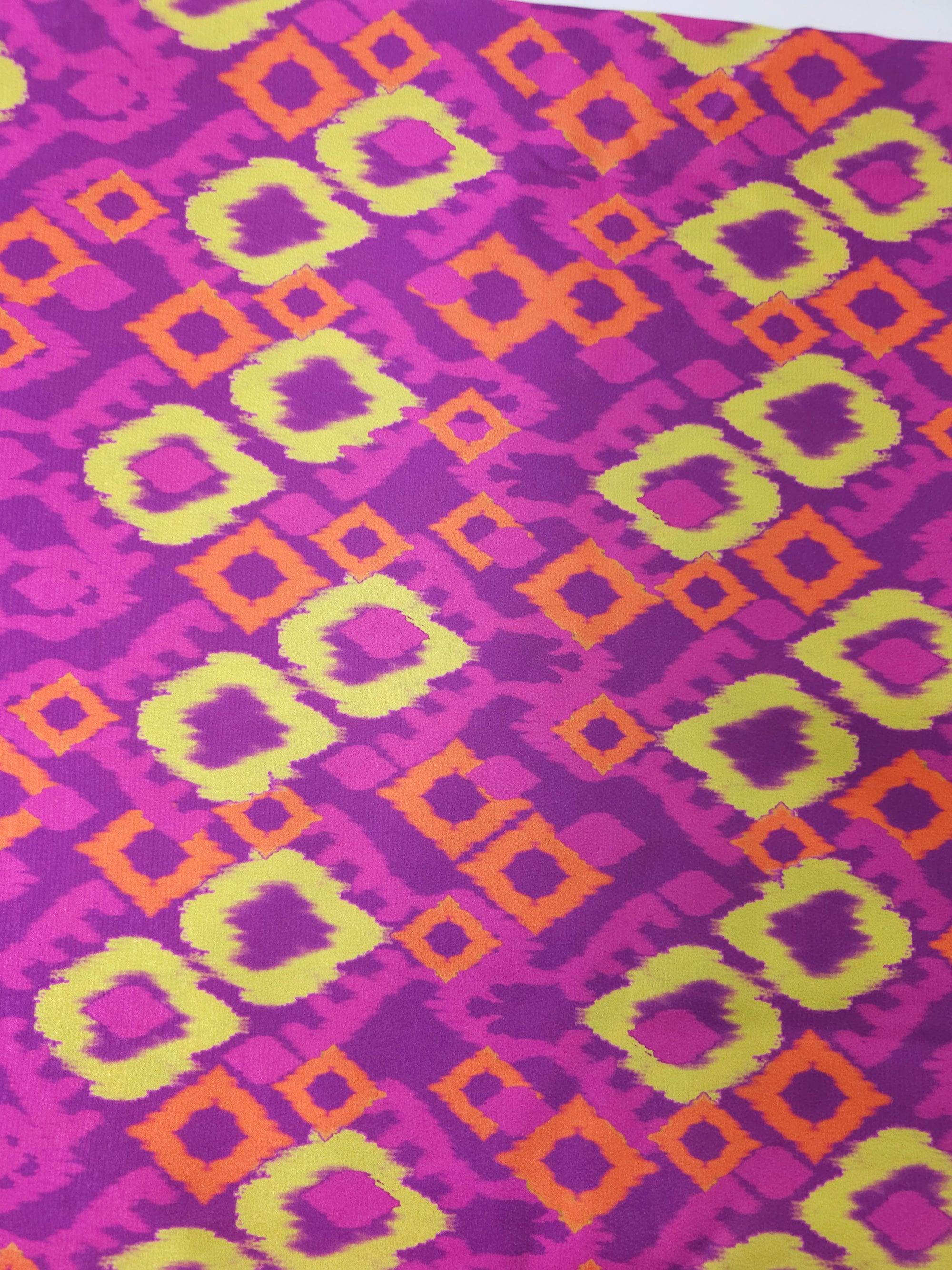 Ikat Fusion Viscose Satin - (Various Sizes)