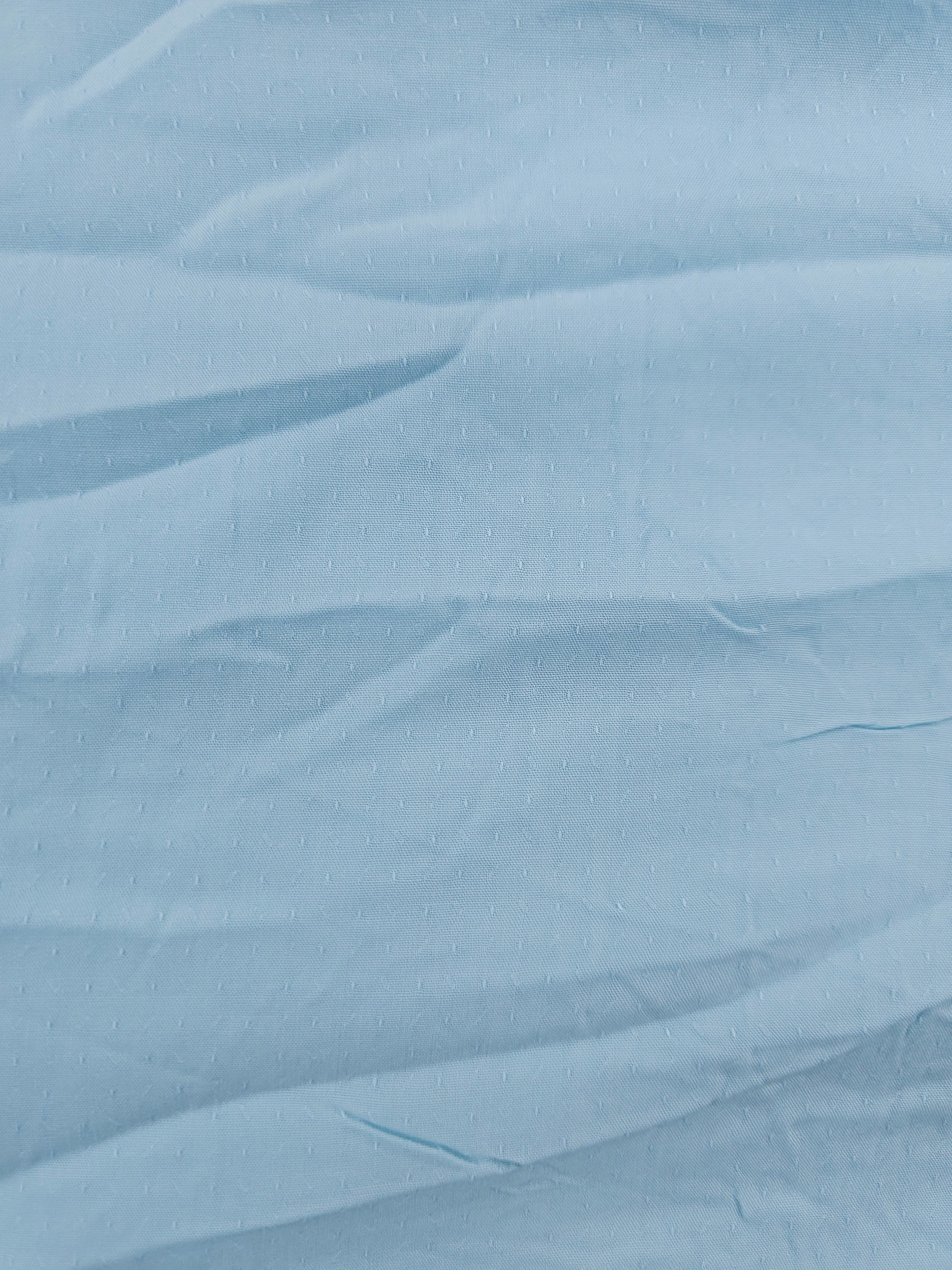 Blue Viscose Dobby - 3.6m Piece