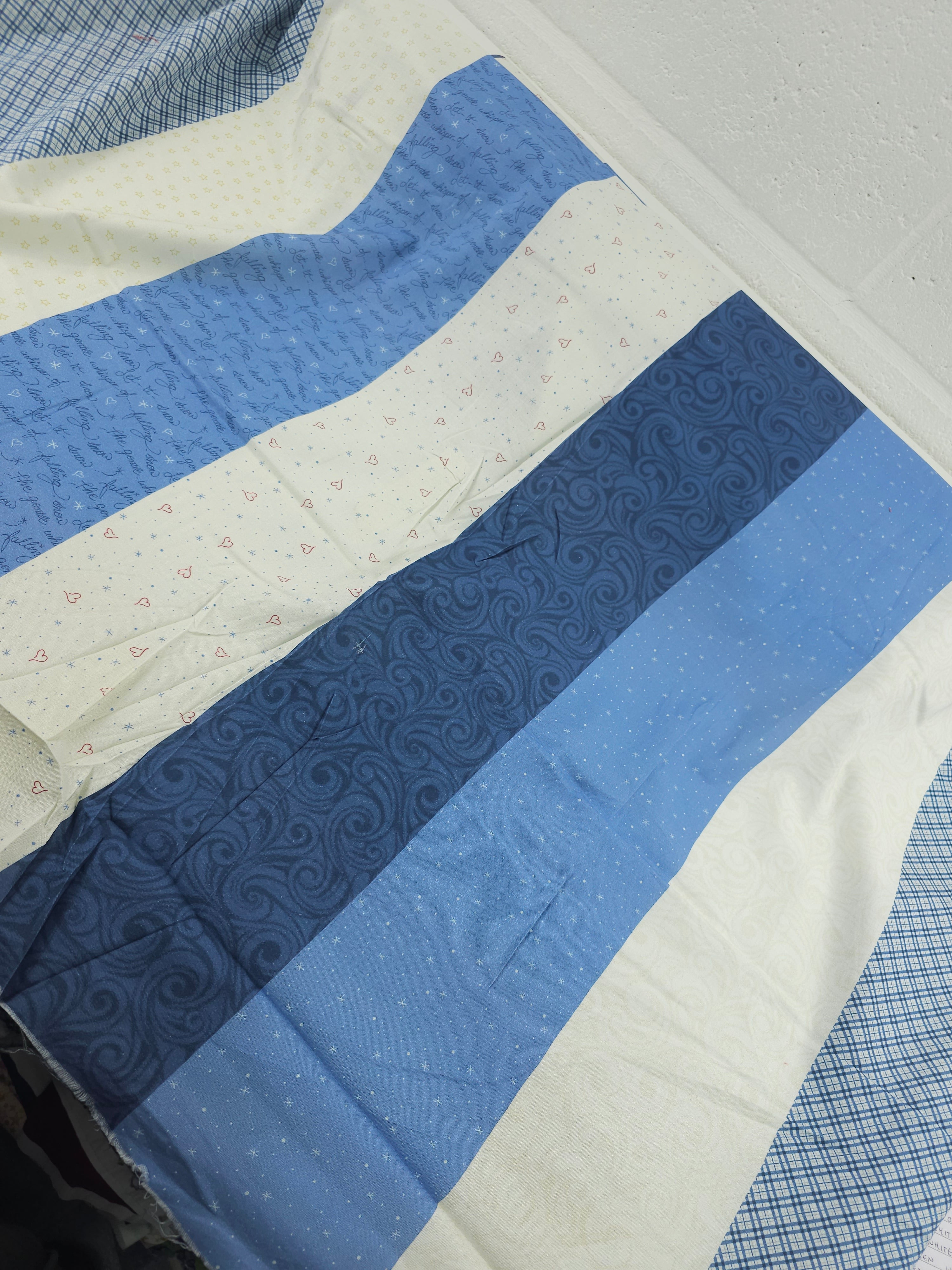 Snowy Panel Stripe 100% Cotton