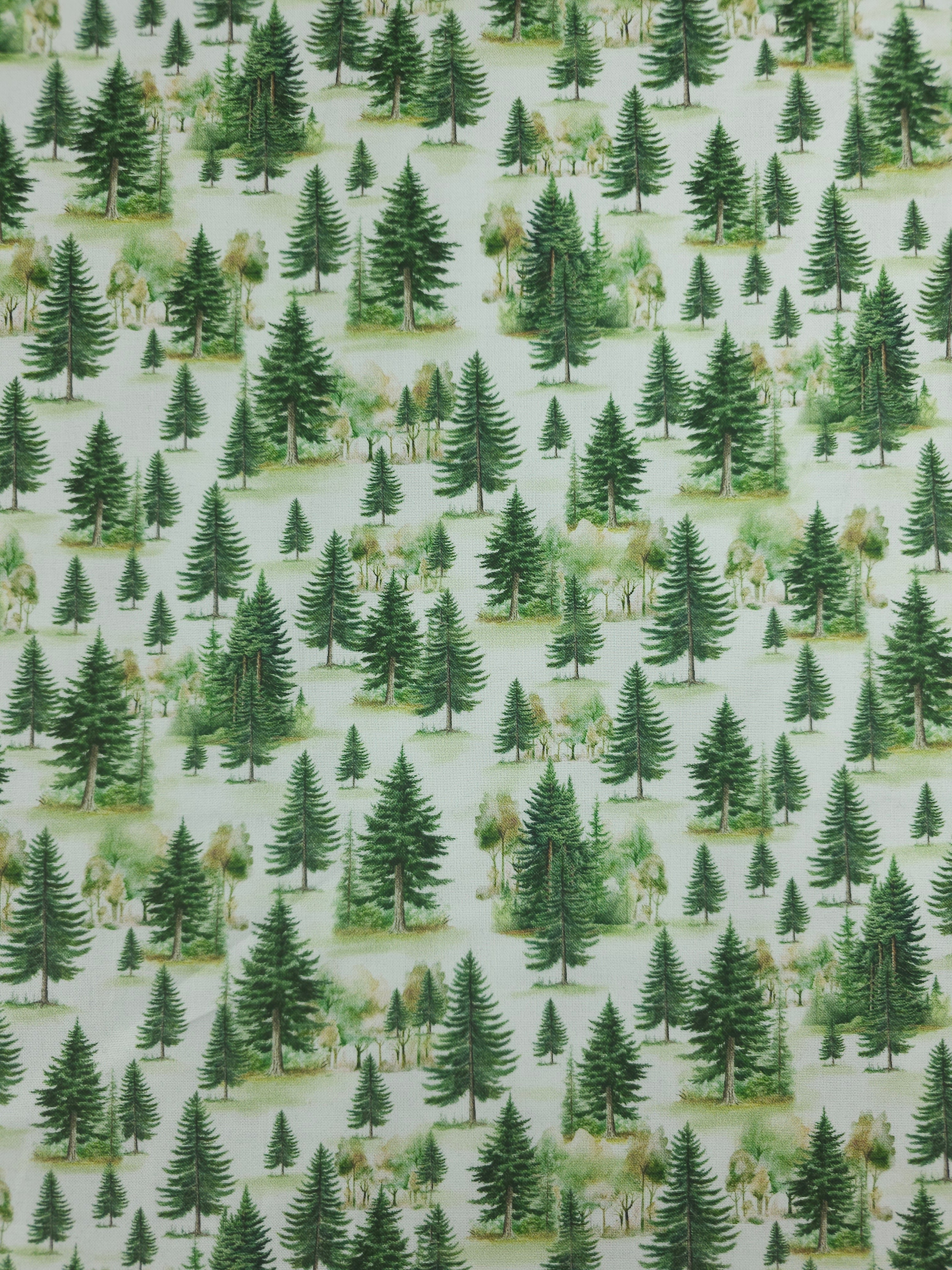 Christmas Tree Forest 100% Cotton