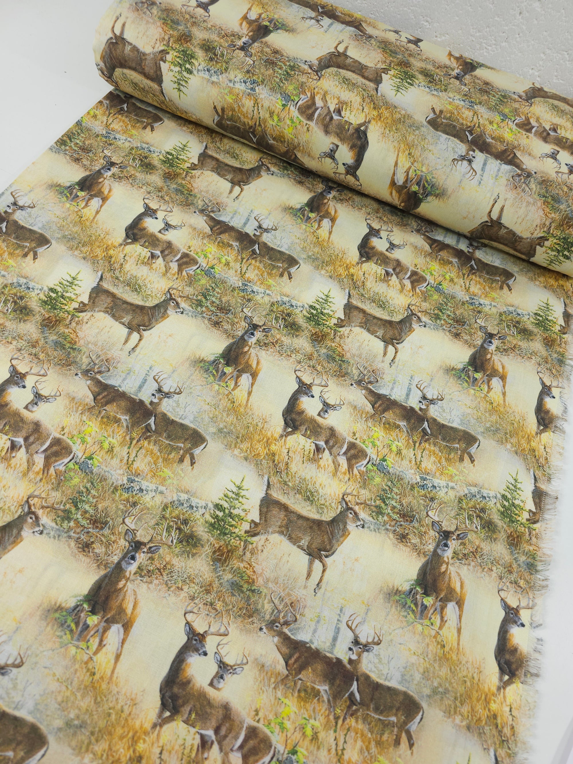 Reindeer Woodland 100% Cotton