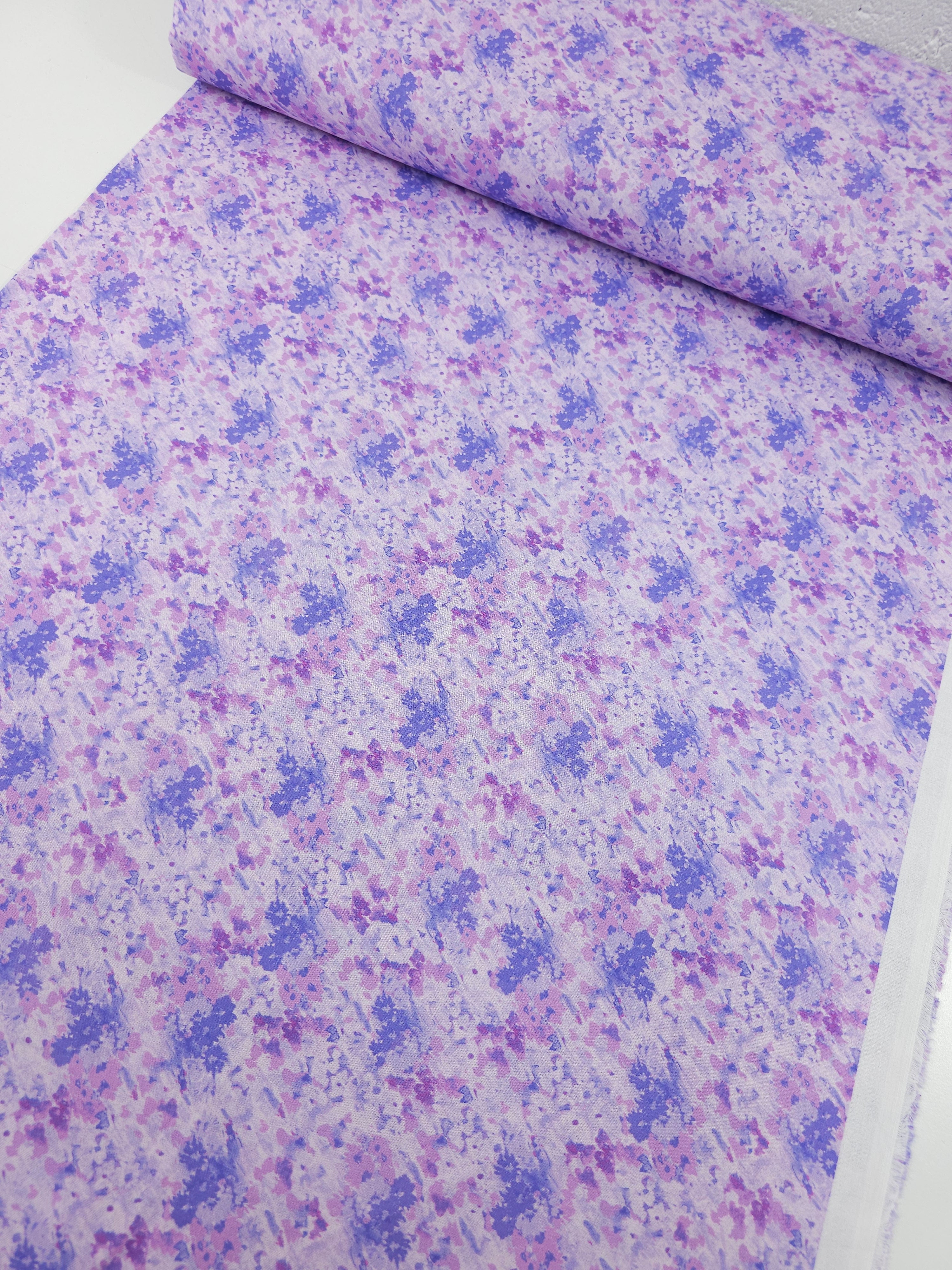Lilac Floral Monet 100% Cotton